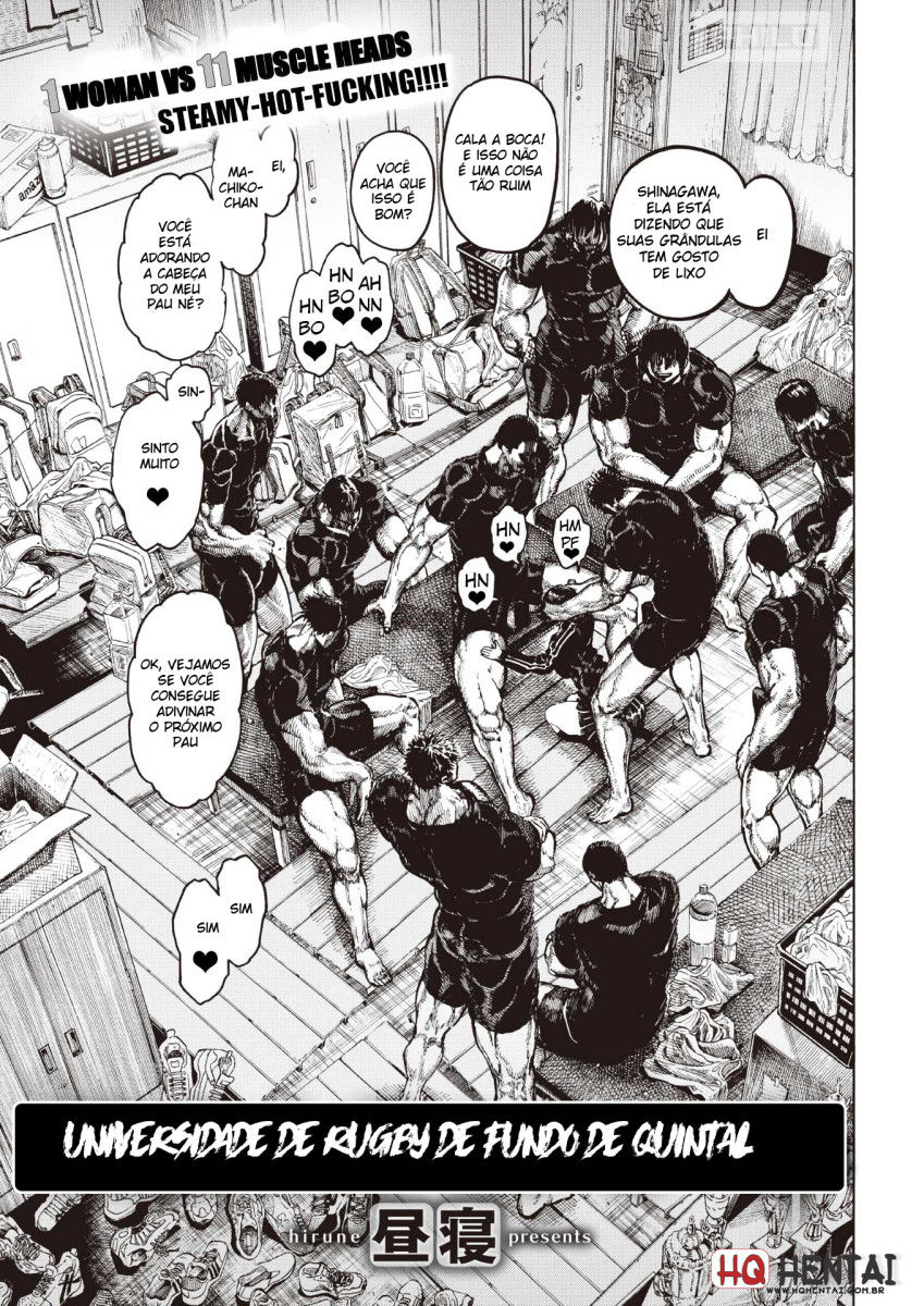 [Hirune] Uraniwa Daigaku Rugby-bu | University Backyard Rugby Club (COMIC Kairakuten 2020-02) [Portuguese-BR] [digital] 图片编号 3