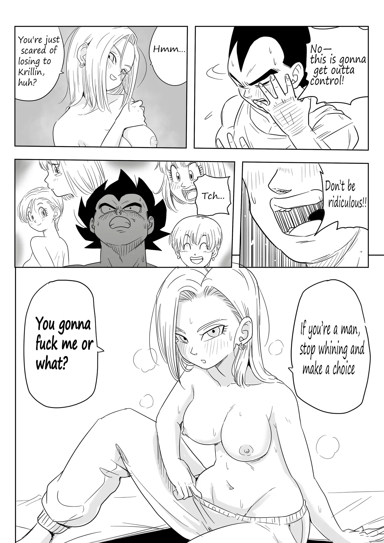 [Pink Mousse] NTR18: A sassy girl's erotic switch is turned on by the influence of alcohol (Dragon Ball Super) [English][ongoing] Bildnummer 8