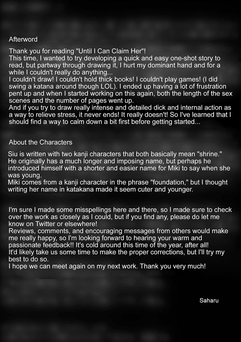 [kanoto (Saharu)] Misometa Ano Musume o Okasu made | Until I Can Claim Her [English] numero di immagine  39