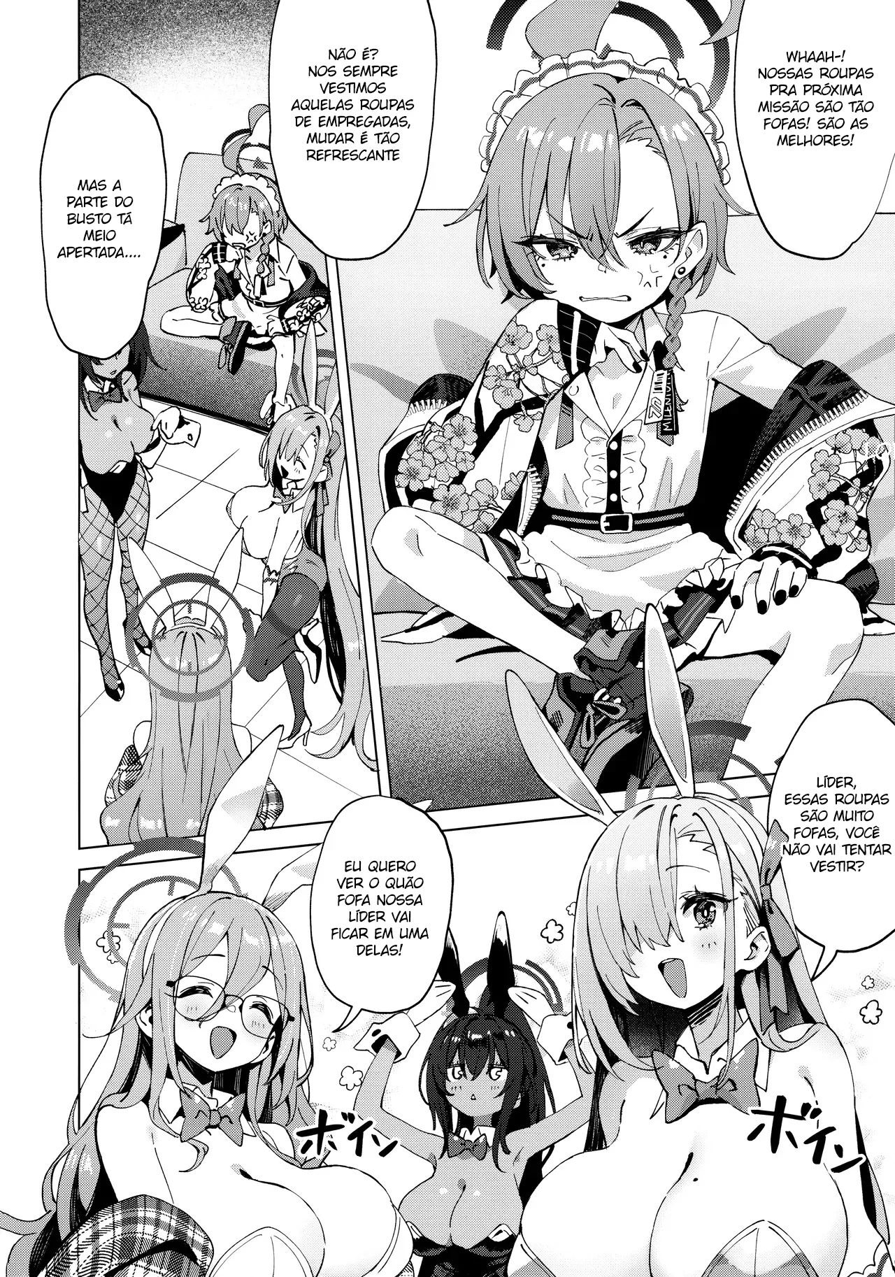 [Kuni no Kuni (Kuni-kun)] Honto wa Neru-chan mo Kawaiku Naritai! - In fact, Nell Chan wants to be pretty too! (Blue Archive) [Portuguese-BR] [Digital] 图片编号 4