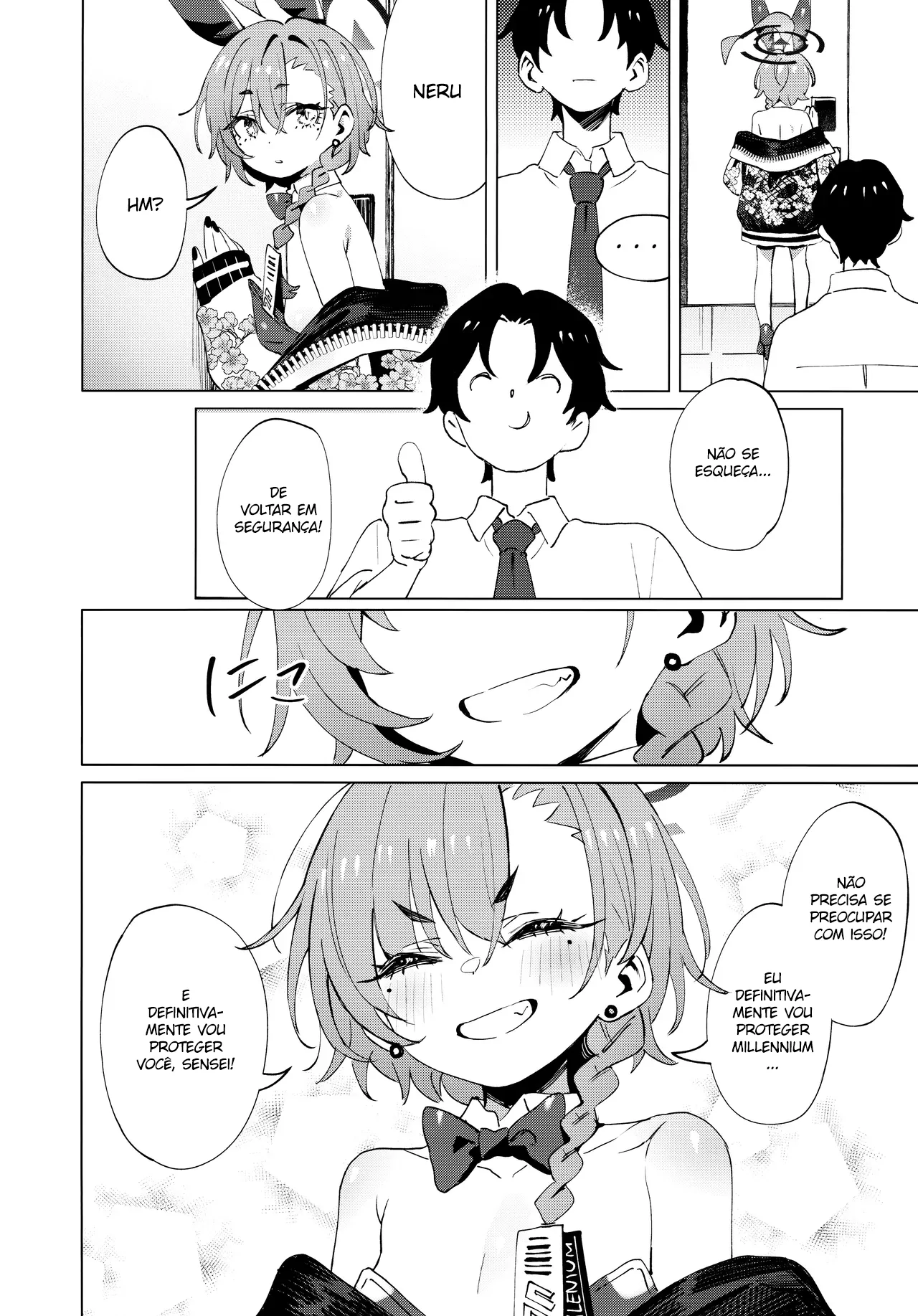 [Kuni no Kuni (Kuni-kun)] Honto wa Neru-chan mo Kawaiku Naritai! - In fact, Nell Chan wants to be pretty too! (Blue Archive) [Portuguese-BR] [Digital] 图片编号 36