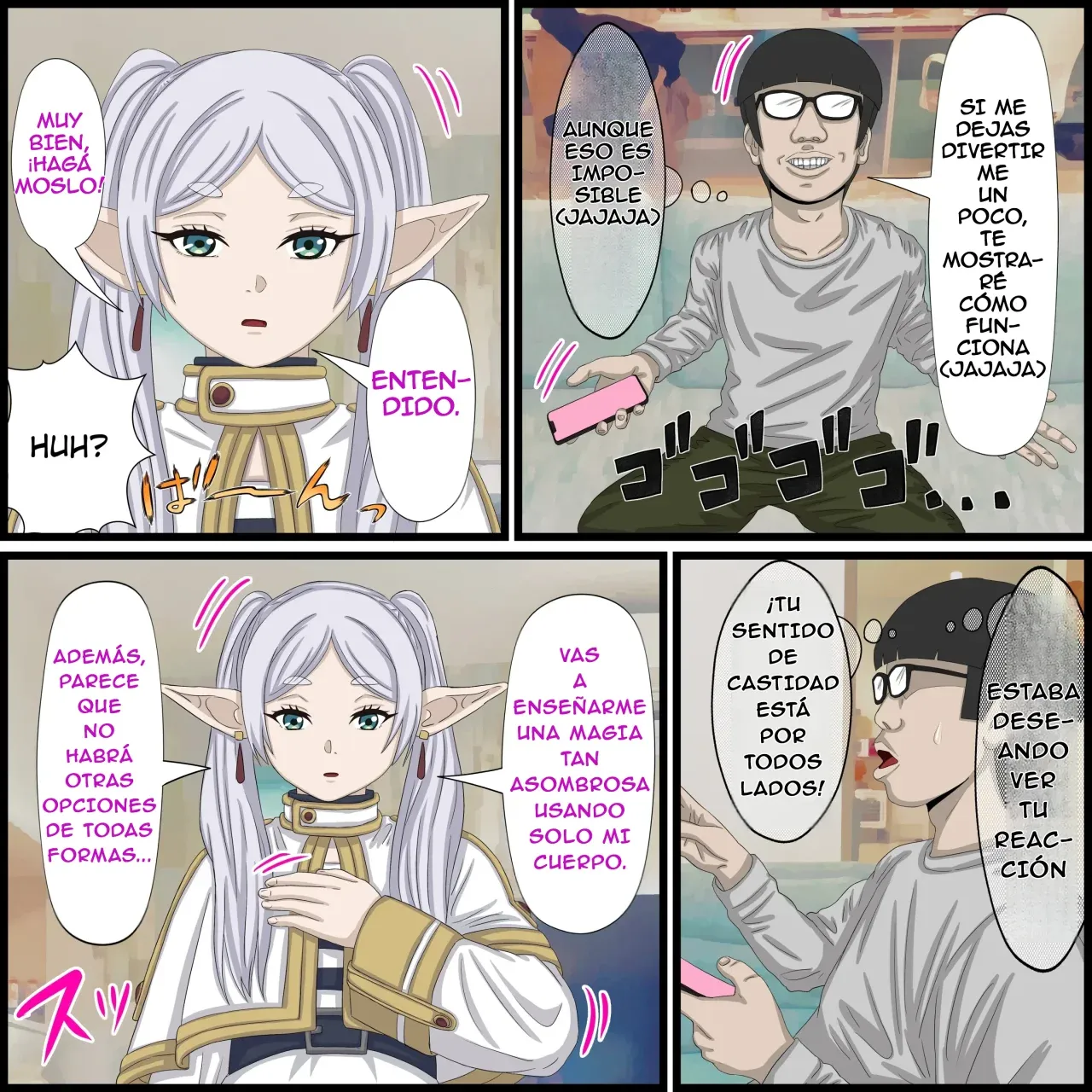 [Banana Style] Anime Chara to Sex Dekiru Appli 9, Frieren Hen｜La App con la que Puedes Cogerte a Personajes de Anime ~El Caso de Frieren~ (Sousou no Frieren) [Spanish] [ZonaHentaiJuegos] image number 5