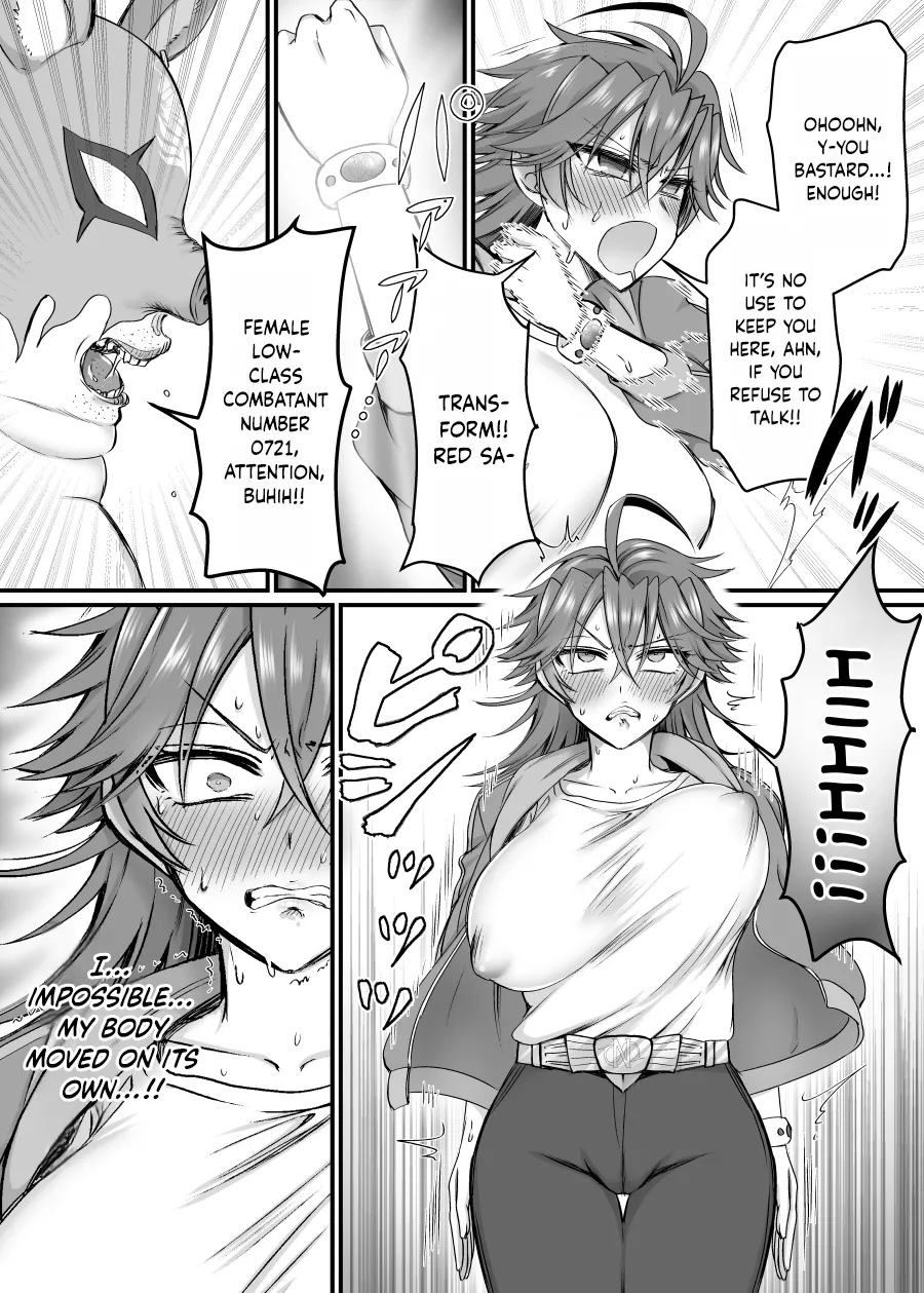 [Amaia Okashi Seisakusho (Moegi Oji-san)] Saber Red ~Seigi no Zako Onna Sentouin Hero~ | Saber Red ~The Weakling Female Fighter Hero of Justice ~ [English] {Doujins.com} numero di immagine  16