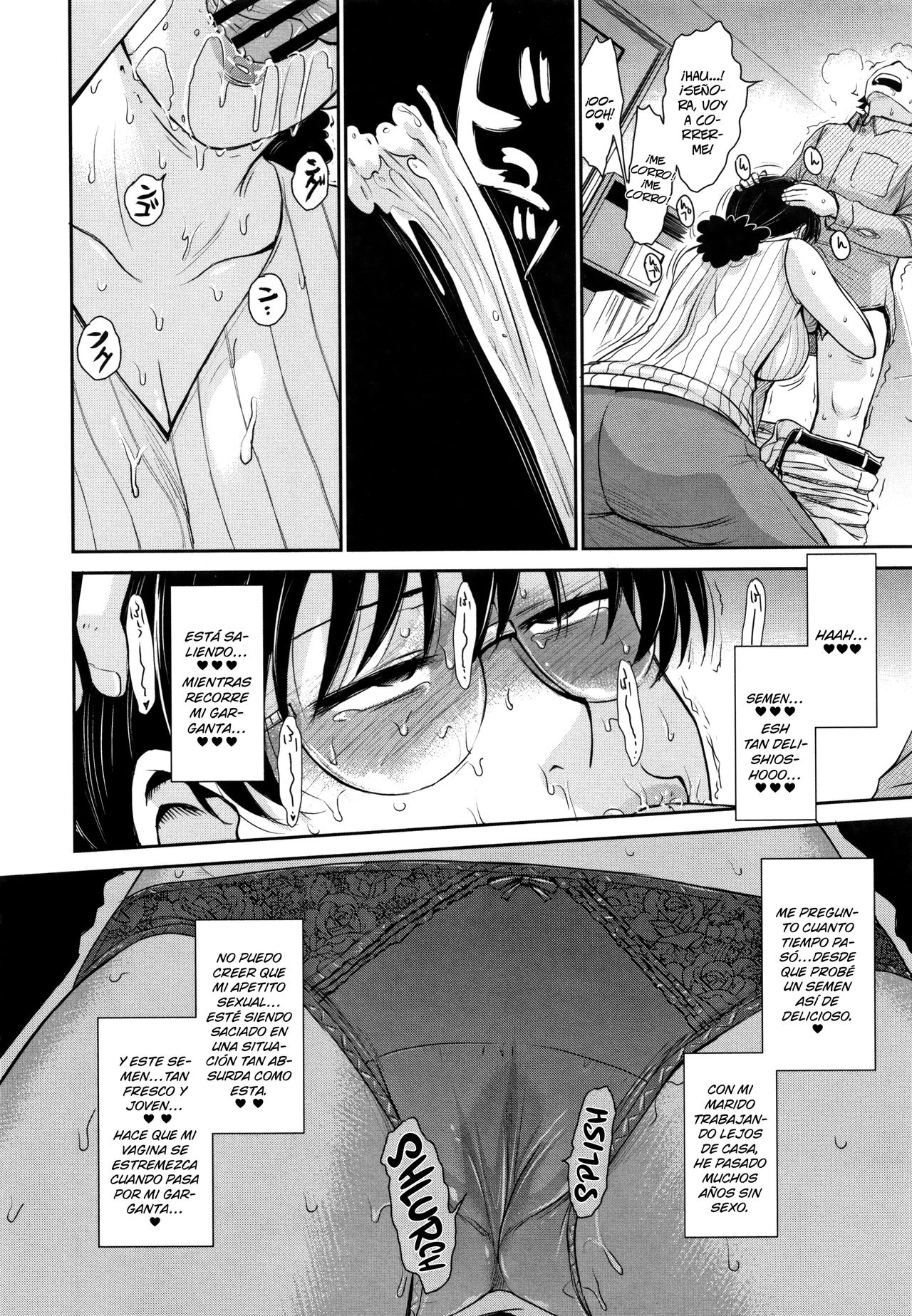 [Tsukino Jyogi] Musume no BF ni Nakitsukareteshimatta Ken ni Tsuite | El incidente cuando el novio de mi hija me rogó entre lagrimas (Hitozuma, Mitsu to Niku) [Spanish] [SketNatsu + ShirosakiScans] Bildnummer 8