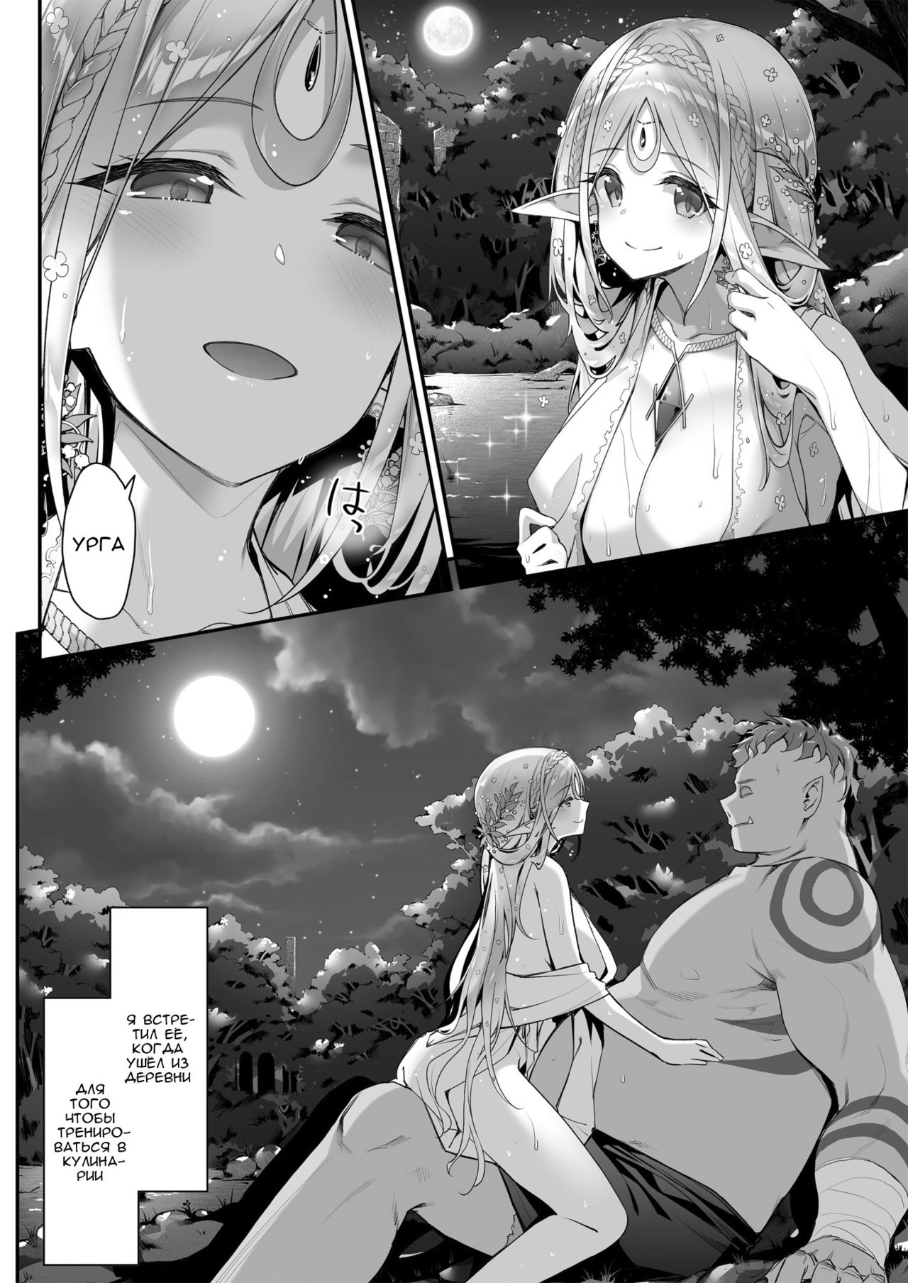 [Ichinose Land] Midara na Elf-san wa Orc-kun ga Osuki | Lewd Elf Likes Orc-kun [Russian] [WTF] [Digital] 3eme image
