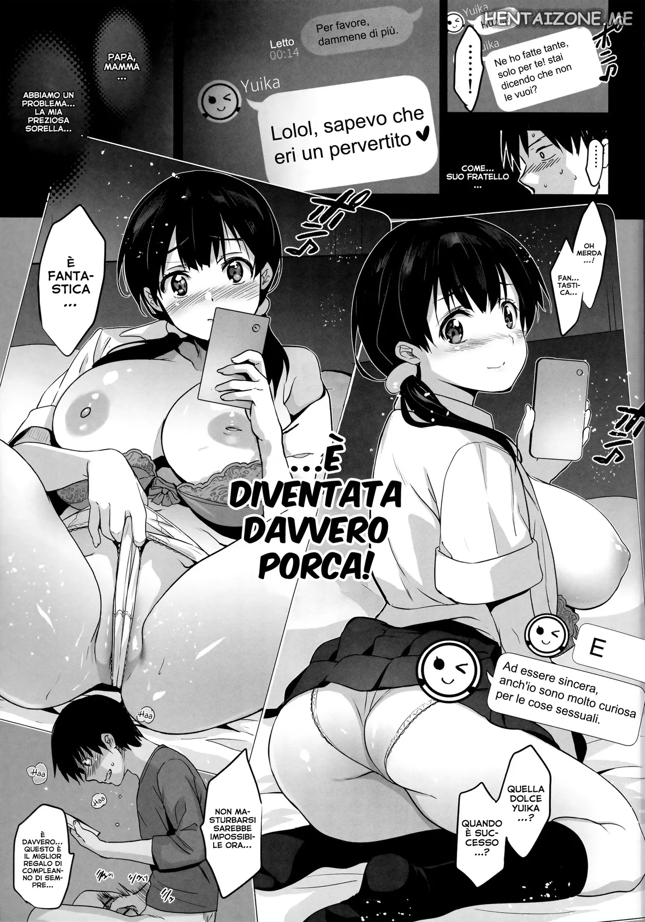 (C101) [Jingai Makyou (Inue Shinsuke)] Imouto ga Boku ni Taninboux o Okutte kuru | La mia sorellina mi invia i video in cui si fa scopare da sconosciuti [Italian] 图片编号 12