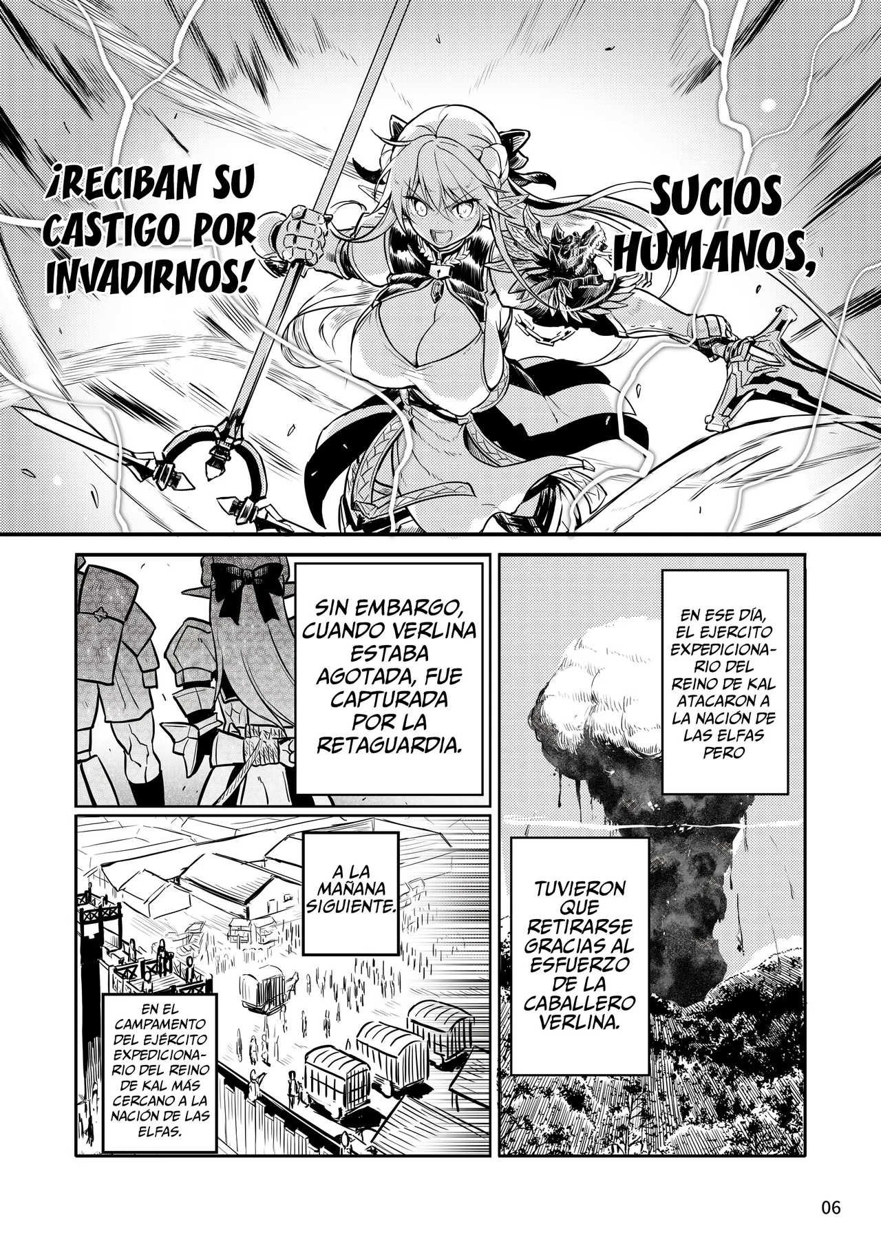 [Efuya (Messy)] Futanari Elf Onna Kishi Verina Ryojoku Sakusei Kangoku [Spanish] [Decensored] [Digital] Bildnummer 6