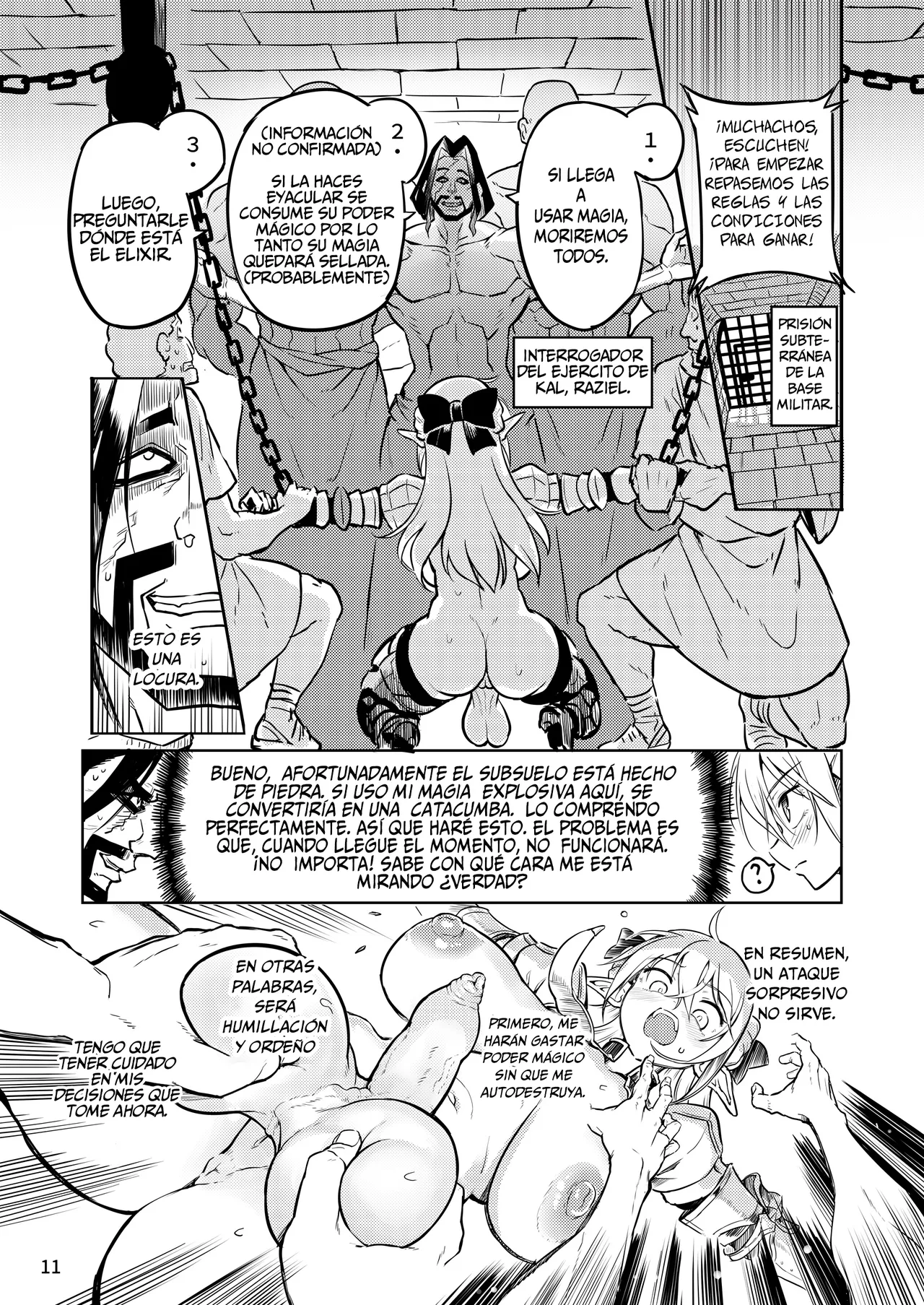 [Efuya (Messy)] Futanari Elf Onna Kishi Verina Ryojoku Sakusei Kangoku [Spanish] [Decensored] [Digital] Bildnummer 11