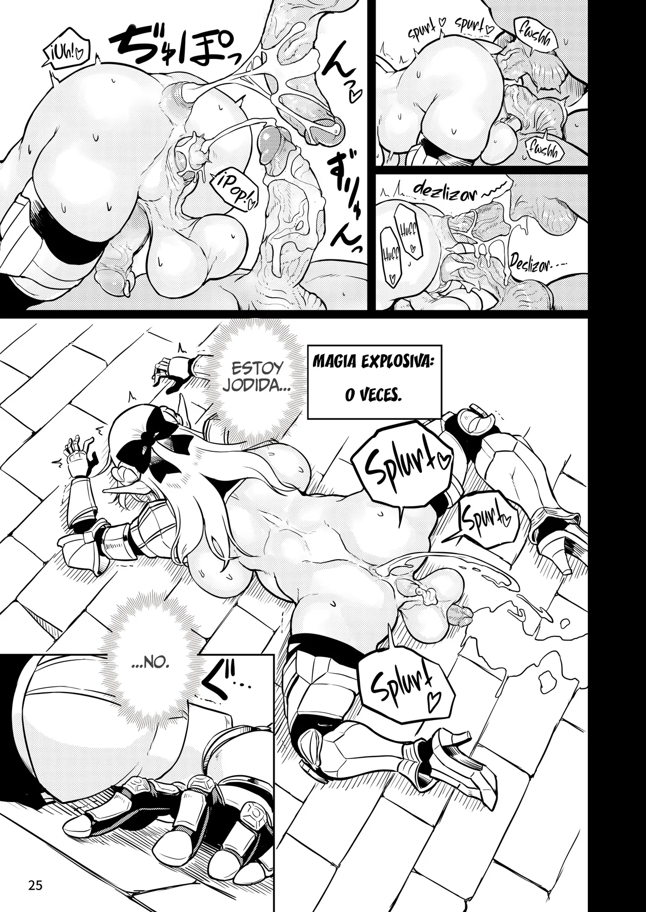 [Efuya (Messy)] Futanari Elf Onna Kishi Verina Ryojoku Sakusei Kangoku [Spanish] [Decensored] [Digital] Bildnummer 25