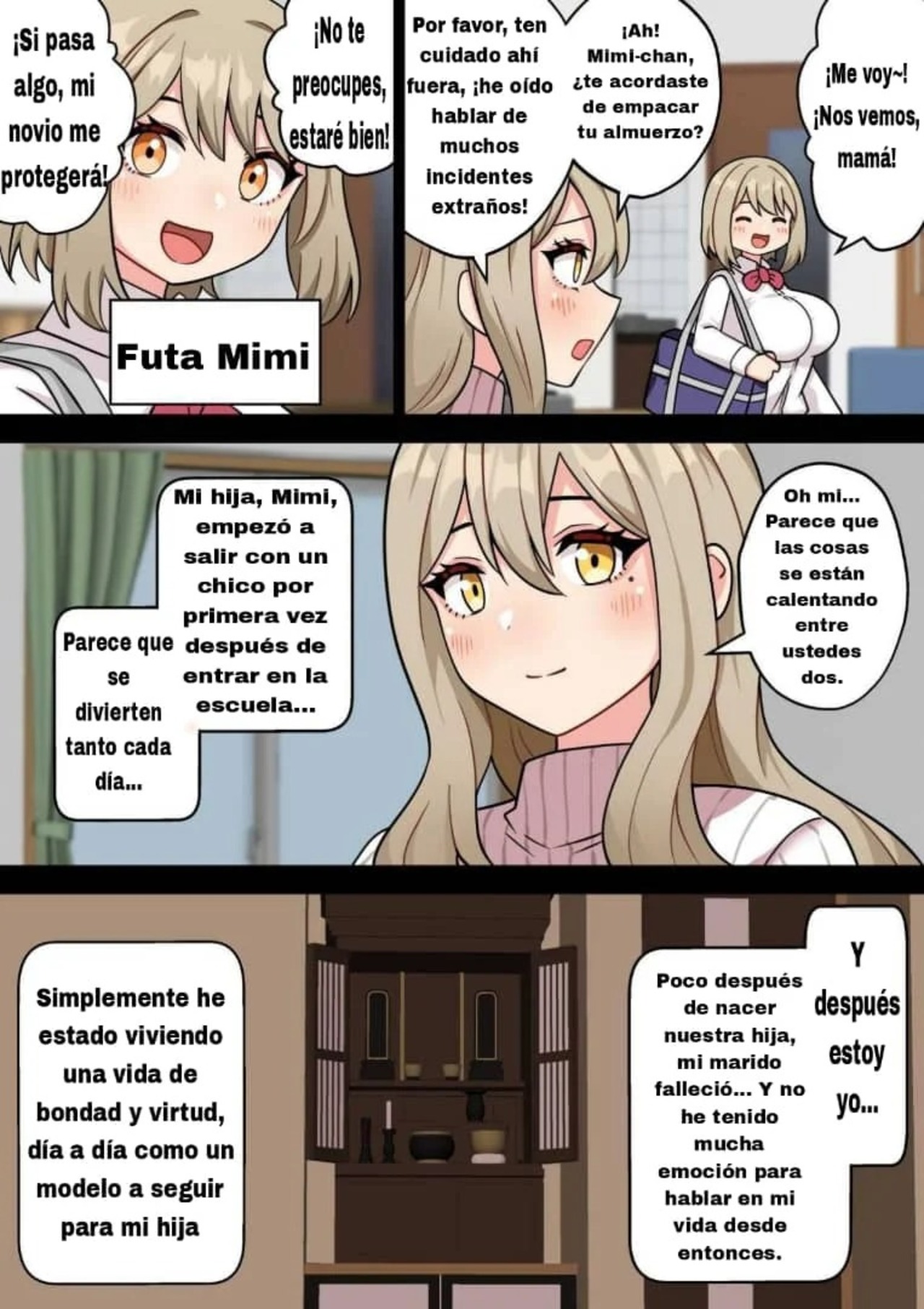 [Hotaru] Futanari Miboujin ga Joshikou no Tsuugakuro Chinpo Toorima ni Naru Hanashi [Spanish] [Carlos_15] image number 4