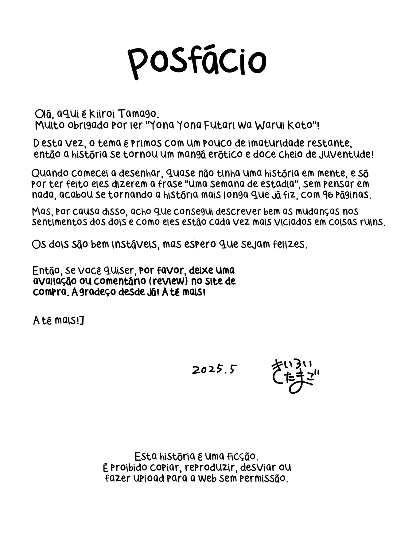 [Line Out (Kiiroi Tamago)] Yonayona Futari wa Warui koto | Noite Após Noite, Os Dois Aprontam [Portuguese-BR] [Jonas Rosa] 이미지 번호 98