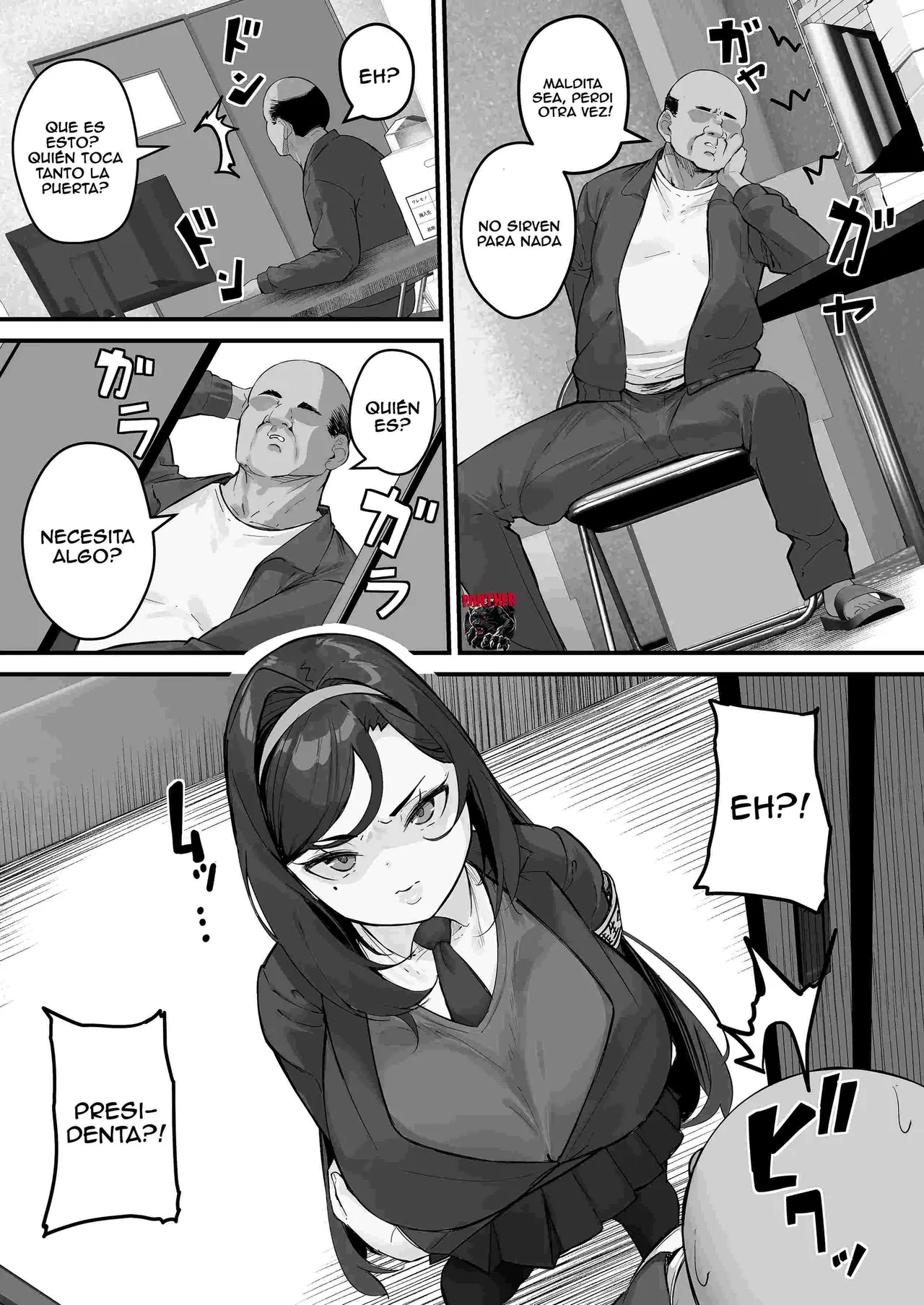 [Baku-π-dou (Kuchi VE)] Dosukebe Seito Kaichou Do-Hentai na Seito Kaichou wa Youmuin no Nikubenki | La presidenta pervertida del consejo estudiantil es la esclava sexual del conserje [Spanish] [Panther Scan] imagen número 8