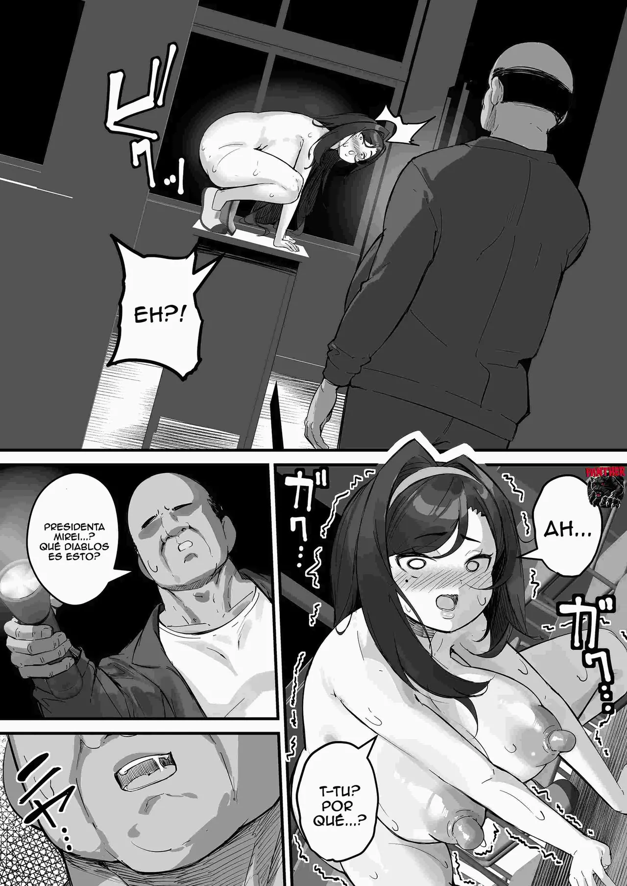 [Baku-π-dou (Kuchi VE)] Dosukebe Seito Kaichou Do-Hentai na Seito Kaichou wa Youmuin no Nikubenki | La presidenta pervertida del consejo estudiantil es la esclava sexual del conserje [Spanish] [Panther Scan] imagen número 20