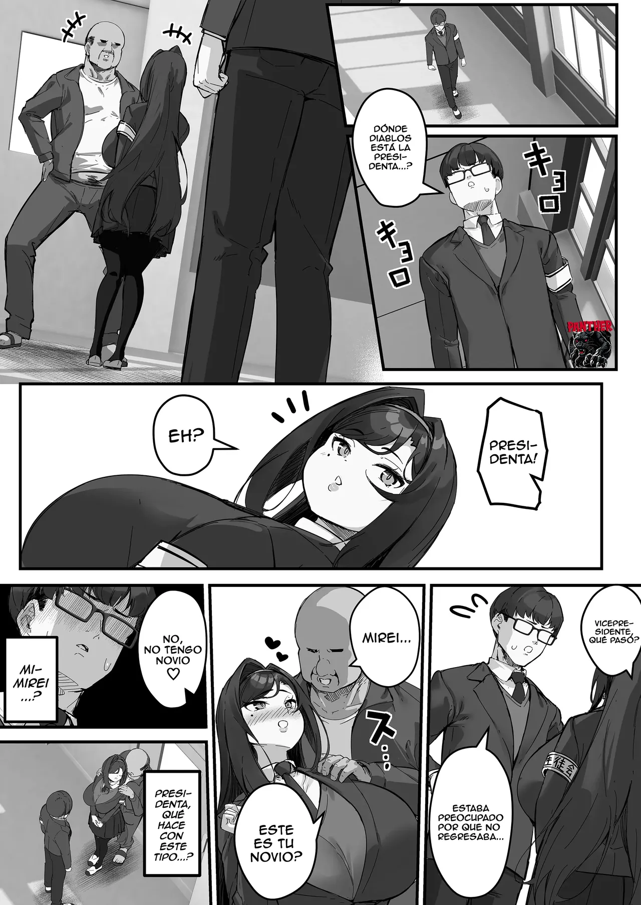 [Baku-π-dou (Kuchi VE)] Dosukebe Seito Kaichou Do-Hentai na Seito Kaichou wa Youmuin no Nikubenki | La presidenta pervertida del consejo estudiantil es la esclava sexual del conserje [Spanish] [Panther Scan] imagen número 54