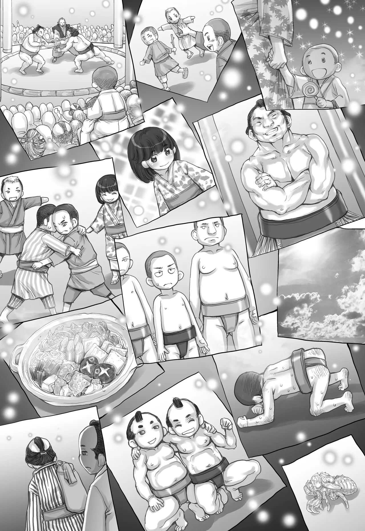 [すたじお☆たぱたぱ (戦国くん)] 全裸にまわしですもうをとらないとでられない部屋 ～鬼ヲ継グ桃～ 이미지 번호 37