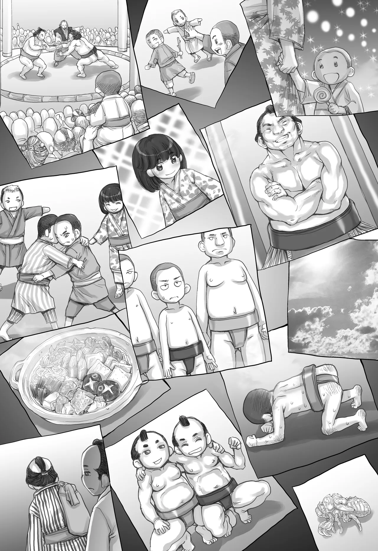 [すたじお☆たぱたぱ (戦国くん)] 全裸にまわしですもうをとらないとでられない部屋 ～鬼ヲ継グ桃～ 이미지 번호 75