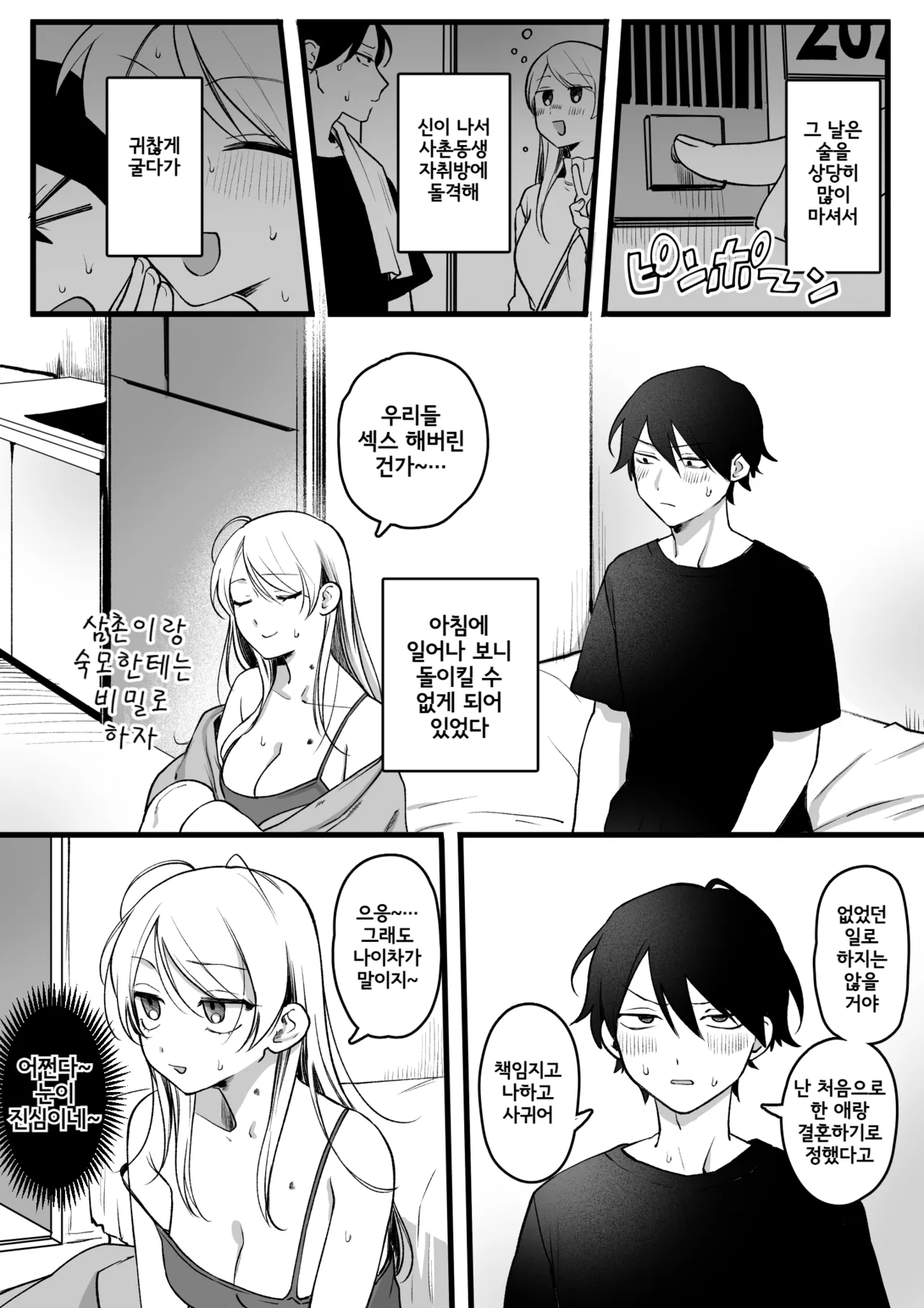 [Yurishima Shiro] Itoko to Ukkari Kankei o Mocchata OL-san | 사촌과 얼떨결에 관계를 가지고 만 OL씨 [Korean] 画像番号 1