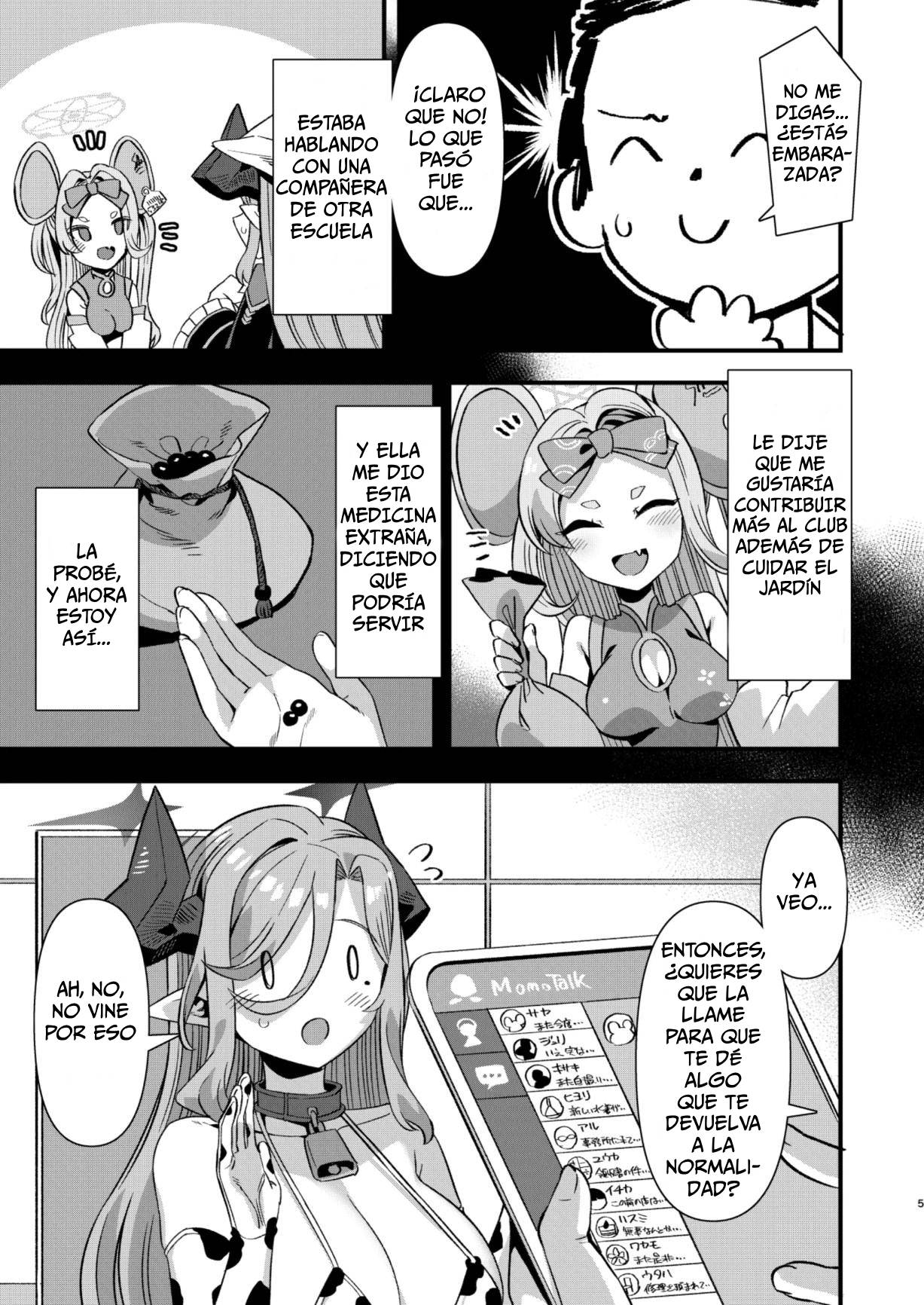 [Harigane Shinshi Doumei (Harigane Shinshi)] Gehenna Gakuen Kyuushoku-bu Ushimaki Nyuugyou｜Gehenna Gakuen Club de Almuerzos Escolares La Leche de Ushimaki (Blue Archive) [Spanish] [ZeriiFawny Scan] [Digital] numero di immagine  4