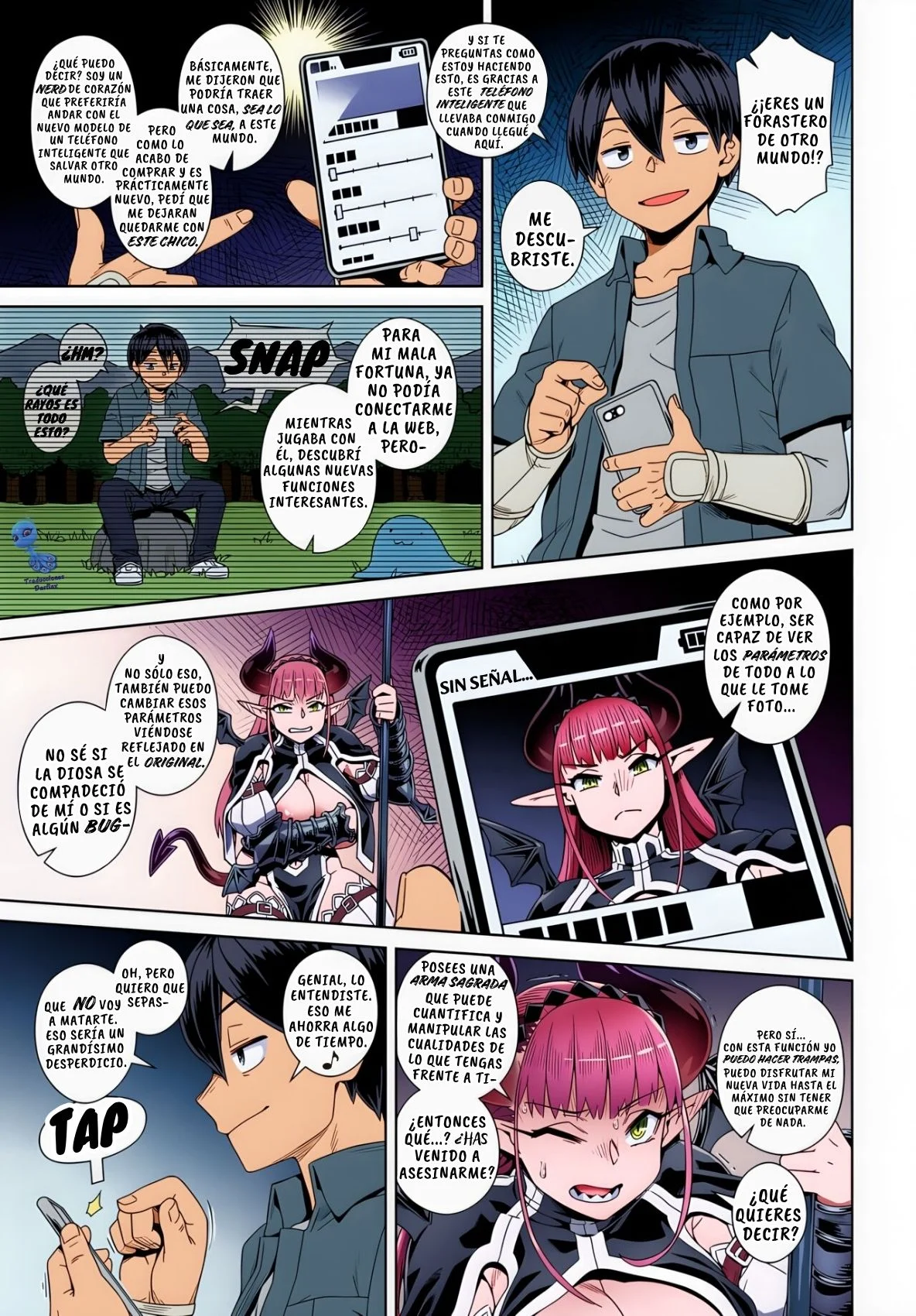 [Kousuke] Ero Smapho de Maou (Last Boss) Kouryaku｜Venciendo al Rey Demonio (El Último Jefe) con un Teléfono Inteligente Lascivo (COMIC Anthurium 2019-09) [Spanish] [Darfinxadan14] [Colorized] [Decensored] [Digital] 画像番号 7