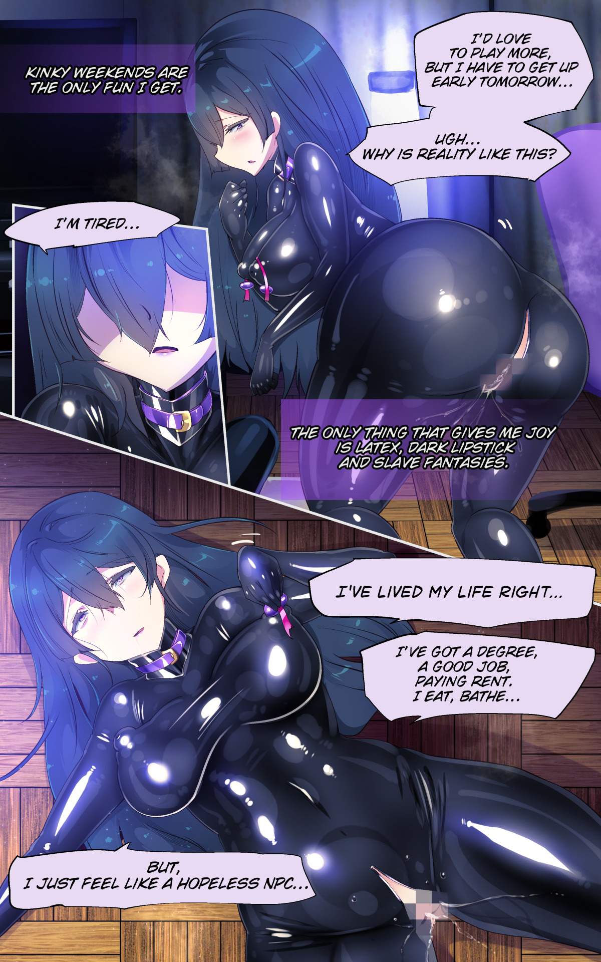 [やせうまロール]淫神様にラバー人外牝牛にされて快楽のこと以外考えられなくなるまんがーシロハダの呪肉ー[英訳] Bildnummer 7