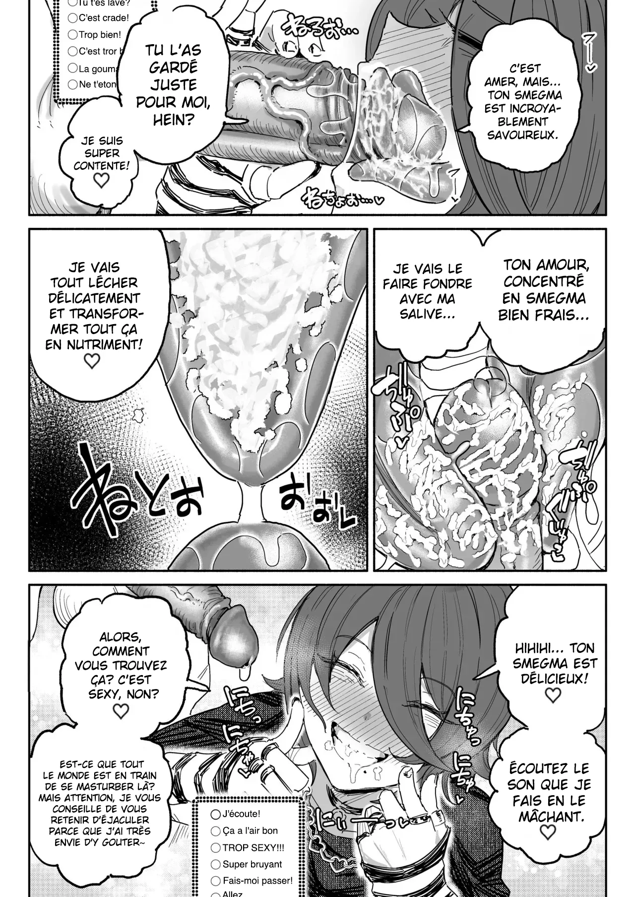 [Chiratsuki Silhouette (Yuuki Fuumi)] Chin Kagi Kei Haishinsha Isshuukan Chinkasu Zamen Seikatsu | une streameuse obsédée par les bites a passé une semaine à manger du sperme et du smegma. [French] [pape245] [Decensored] numero di immagine  4