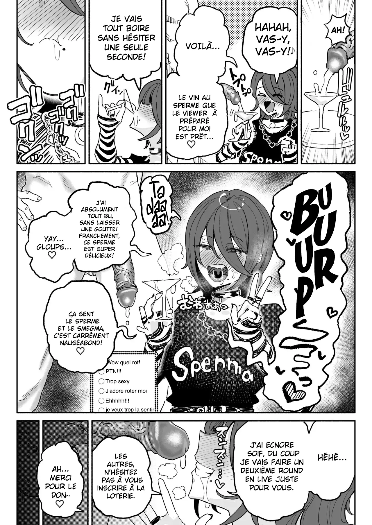 [Chiratsuki Silhouette (Yuuki Fuumi)] Chin Kagi Kei Haishinsha Isshuukan Chinkasu Zamen Seikatsu | une streameuse obsédée par les bites a passé une semaine à manger du sperme et du smegma. [French] [pape245] [Decensored] numero di immagine  5