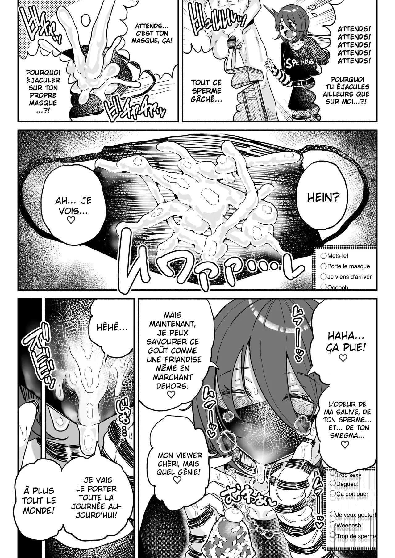 [Chiratsuki Silhouette (Yuuki Fuumi)] Chin Kagi Kei Haishinsha Isshuukan Chinkasu Zamen Seikatsu | une streameuse obsédée par les bites a passé une semaine à manger du sperme et du smegma. [French] [pape245] [Decensored] numero di immagine  9