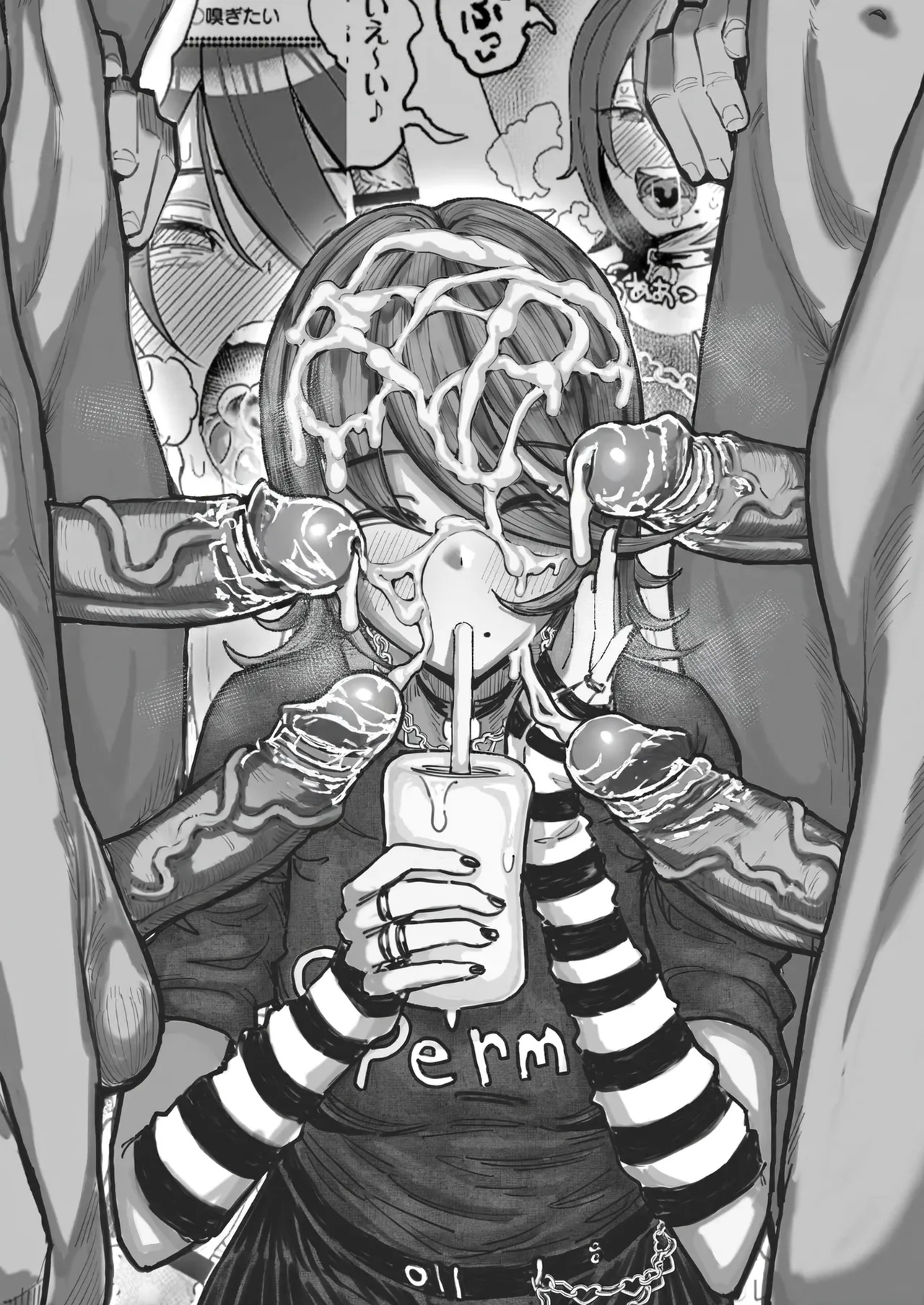 [Chiratsuki Silhouette (Yuuki Fuumi)] Chin Kagi Kei Haishinsha Isshuukan Chinkasu Zamen Seikatsu | une streameuse obsédée par les bites a passé une semaine à manger du sperme et du smegma. [French] [pape245] [Decensored] numero di immagine  34