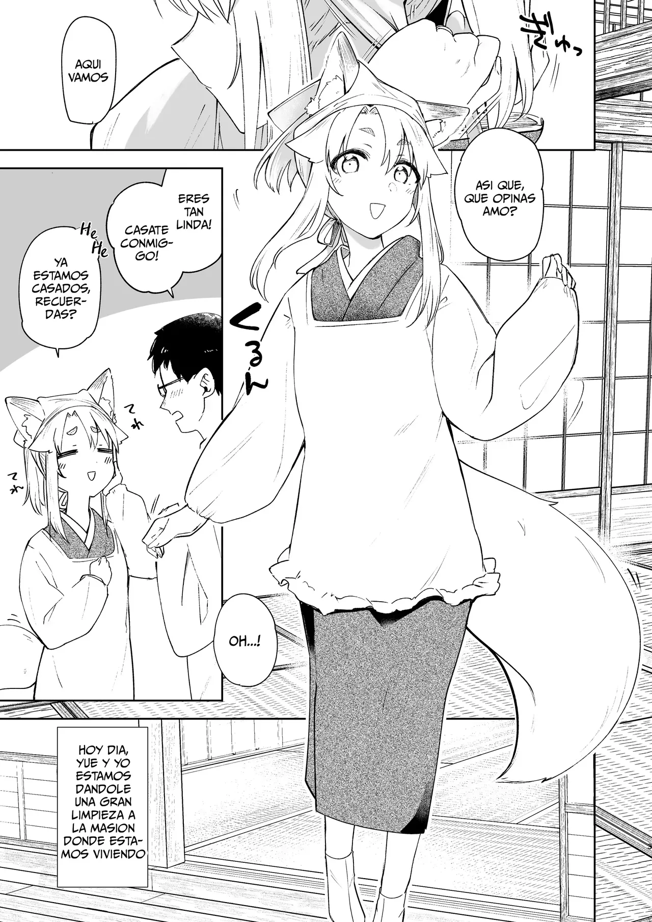 [Katamimi Headphone (Ariyoshi Gen)] Komagitsune no Yue San｜Yue, La Kitsune Guardiana 3 [Spanish] [Me Banearon x P3NDEJ0] [Digital] numero di immagine  2