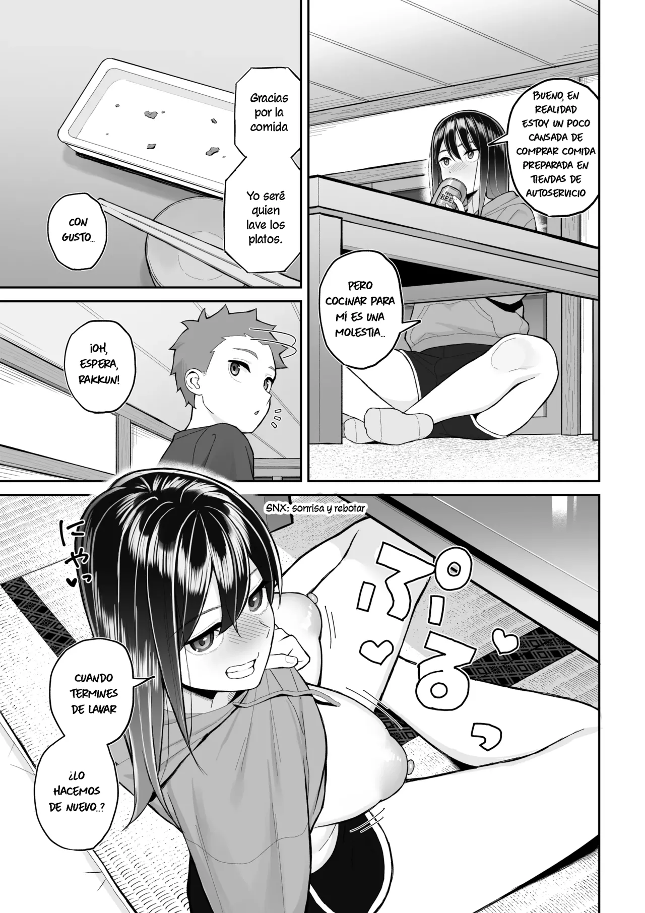 [Toshiue Onee-san Tengoku (Gyouza Teishoku)] Yopparai Nee-chan no Jinsei ga Kouten suru Koudou Henyou｜Una Nee-chan borracha le da color a su vida con una determinada declaración [Spanish] [La Legión Fantasma] 图片编号 6