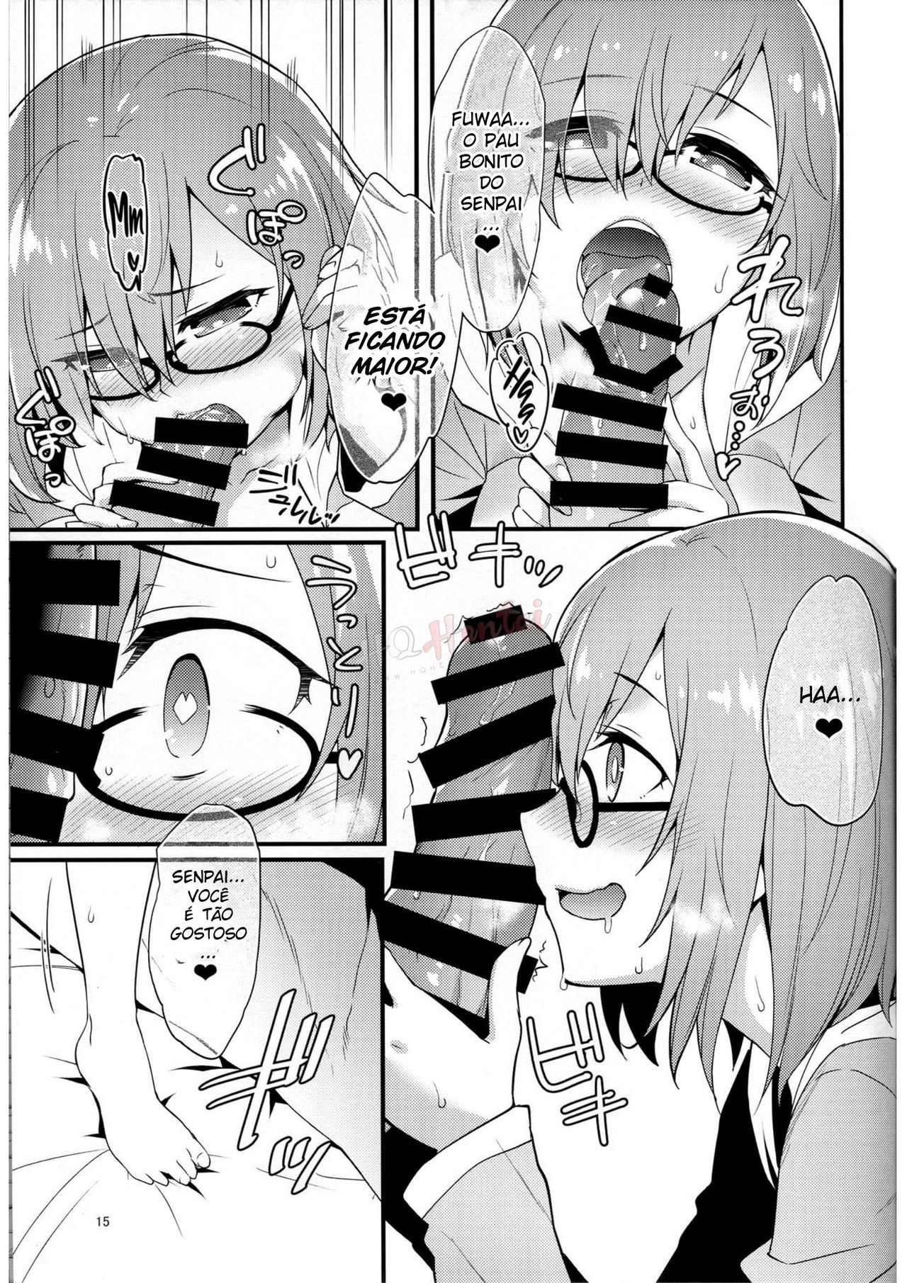 (C95) [Kami No Misosiru (Ono Misao)] Mash ga Event de Neteru Senpai ni Itazura Suru Hon | Book About Mashu Molesting Senpai Who Is Sleeping Due to an Event (Fate/Grand Order) [Portuguese-BR] [HQHentai.com.br] 画像番号 14