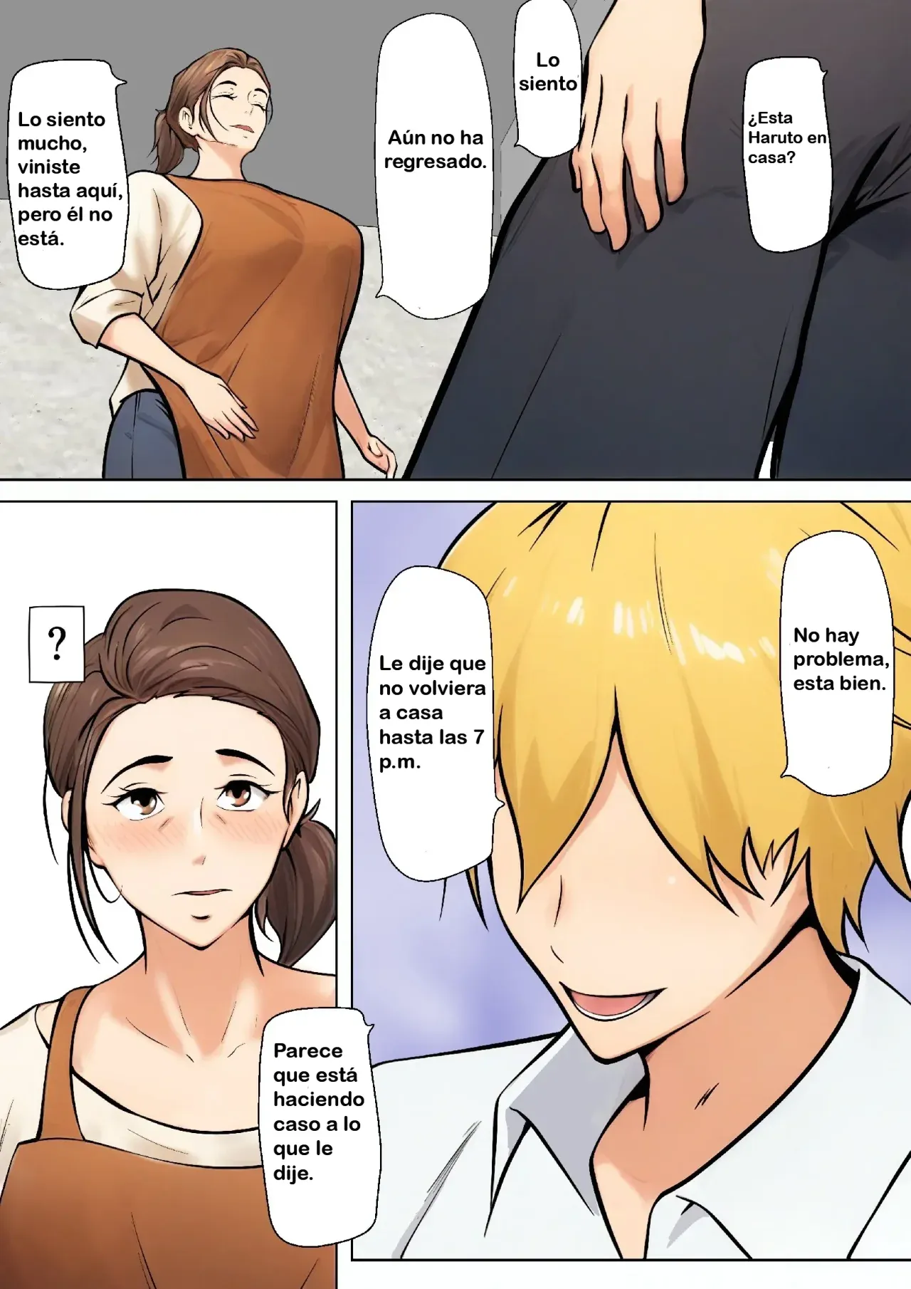 [Pentacle (Shimipan)] Musuko no Tomodachi to no Giji Renai｜Pseudo Romance con el Amigo de Mi Hijo [Spanish] [RYU.SHINS] image number 4