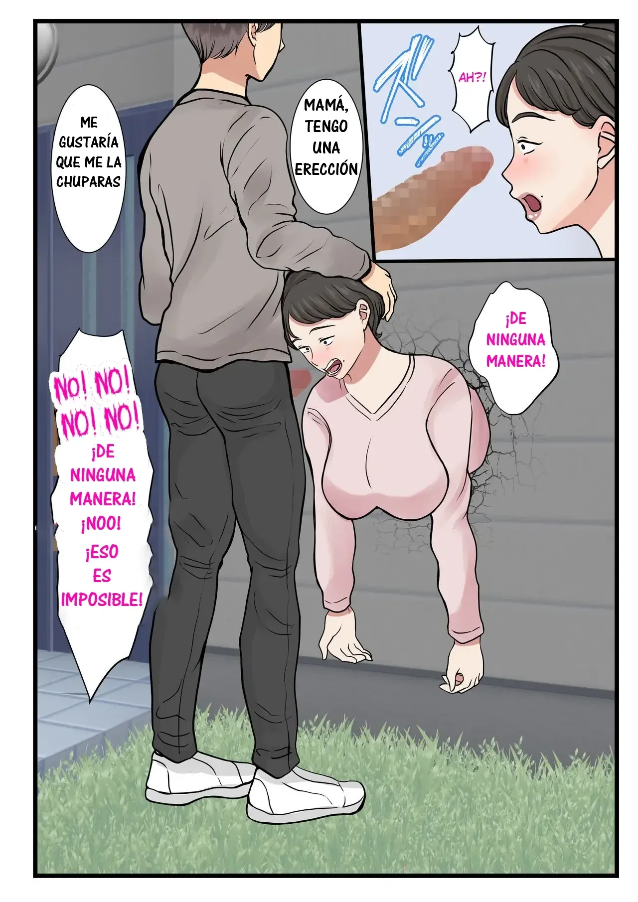 [Benii Kenkyuujo] Haha ga Kabe ni Hamatte Ugokenakatta node...｜El Día que Mi Madre Quedó Atrapada en la Pared y No Podía Moverse... [Spanish] [RYU.SHINS] image number 17