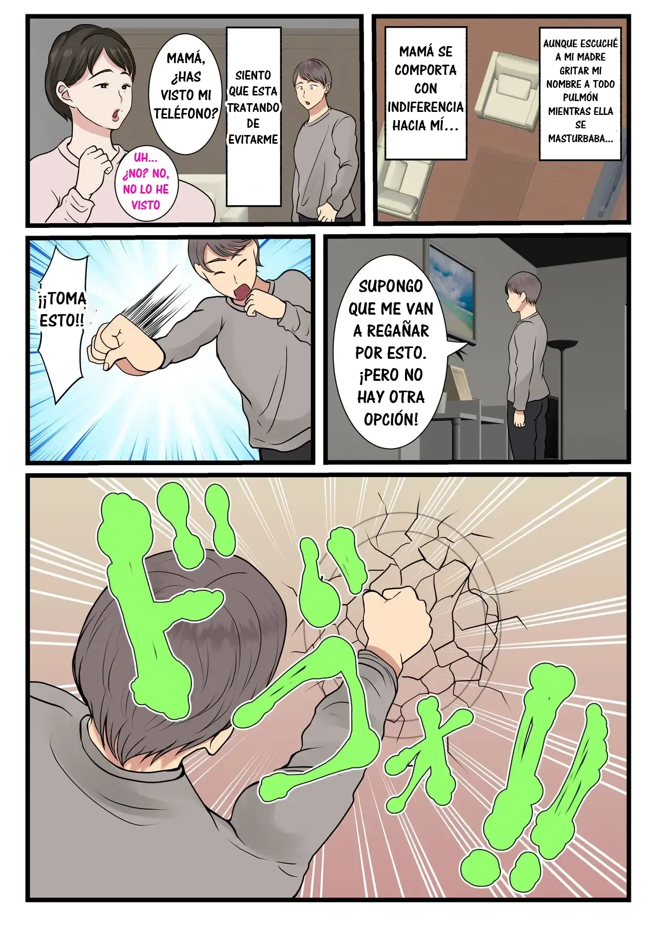 [Benii Kenkyuujo] Haha ga Kabe ni Hamatte Ugokenakatta node...｜El Día que Mi Madre Quedó Atrapada en la Pared y No Podía Moverse... [Spanish] [RYU.SHINS] image number 40