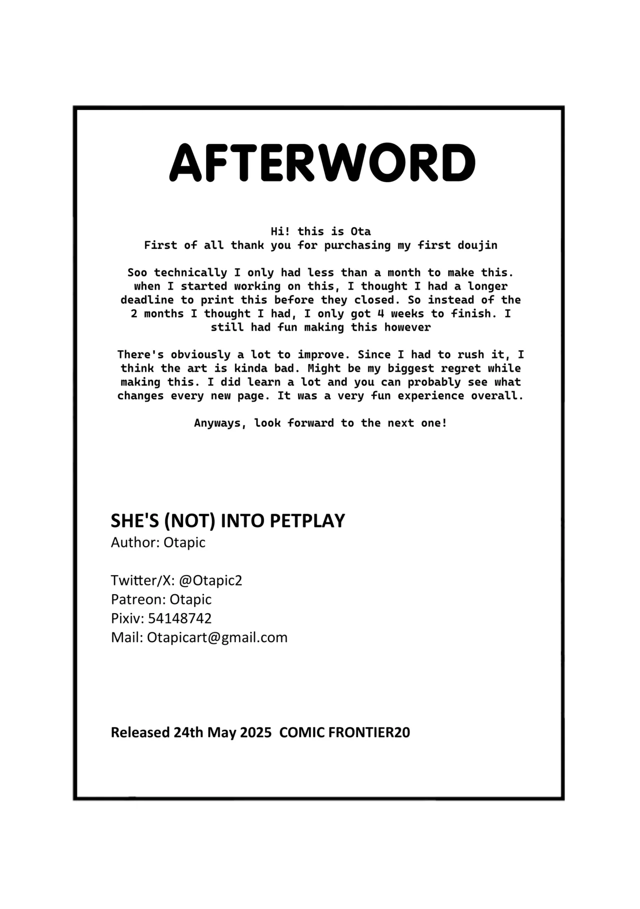 [Otapic] She's (Not) Into Petplay [Ouro Kronii][COMIFURO20] 26eme image