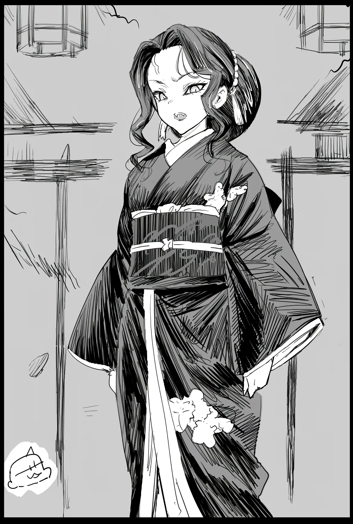 [Ma-kurou] Onna Muzan-sama ni Shaburaretai (Kimetsu no Yaiba) [TEXTLESS] Bildnummer 1
