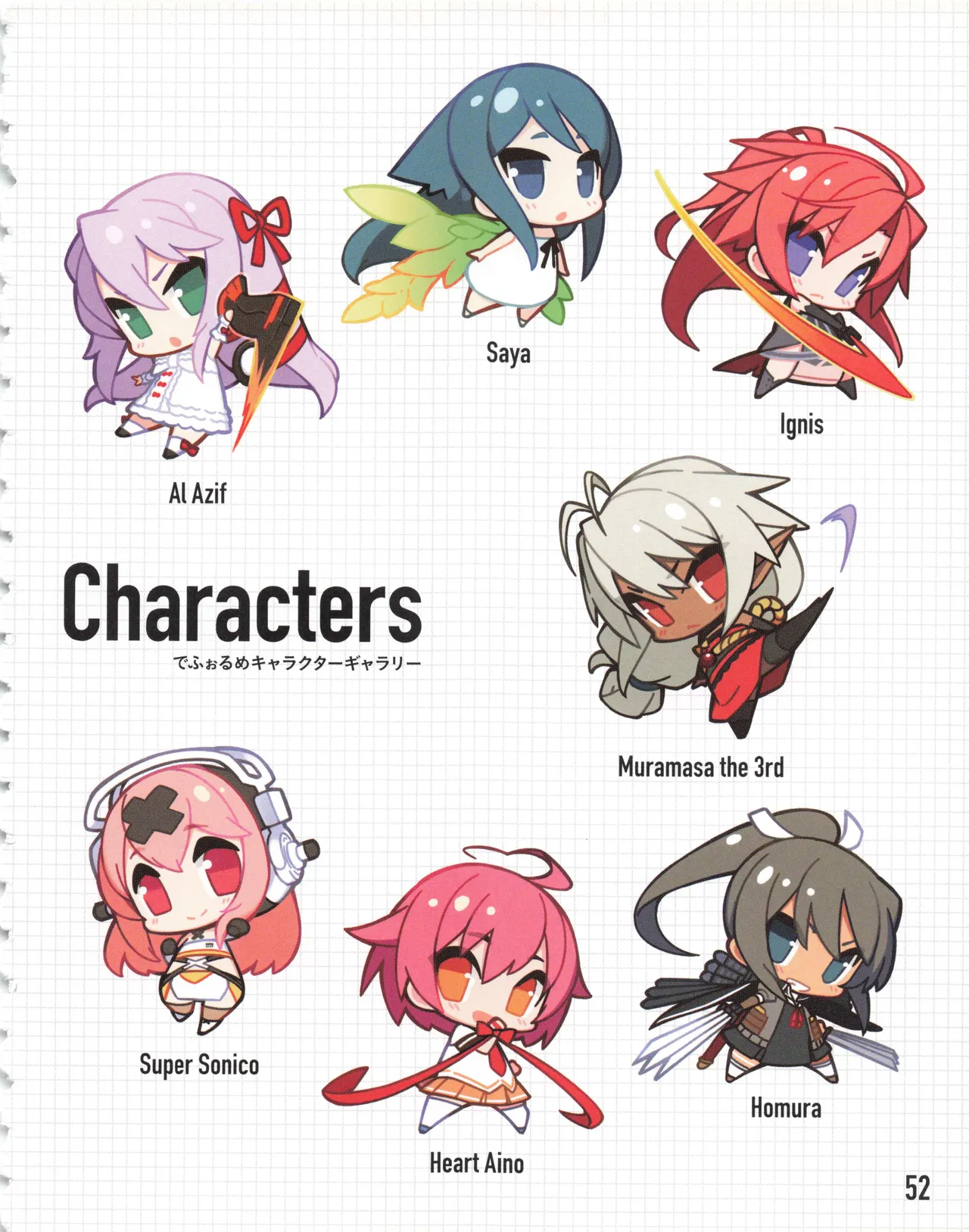 Nitro+ Blasterz Heroines Infinite Duel Character Model Sheets 53eme image