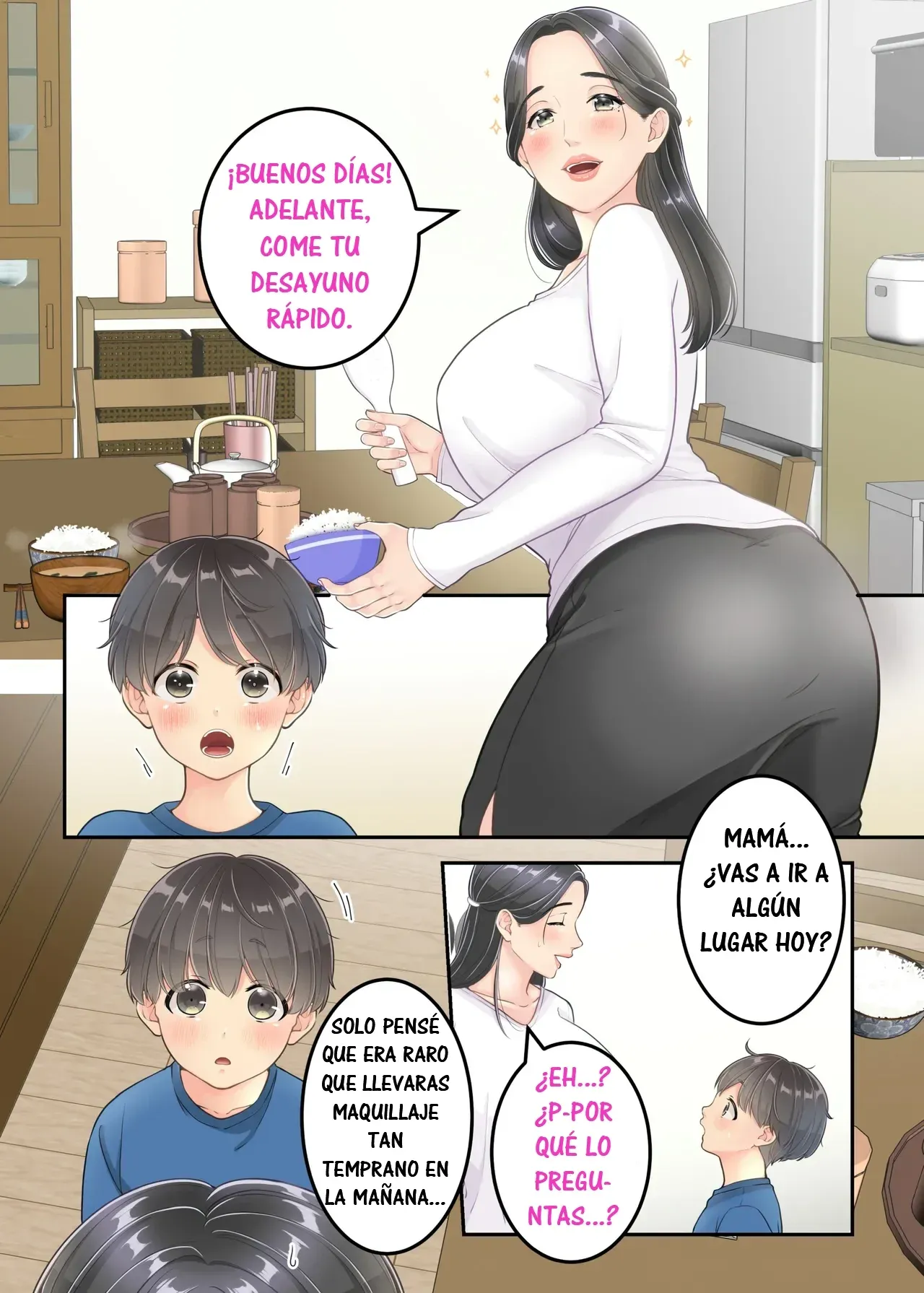 [Yuriko Club] Boku no Mama to Takuhai no Onii-san ga. | Mi Mamá y el Repartidor. [Spanish] [RYU.SHINS] 图片编号 23