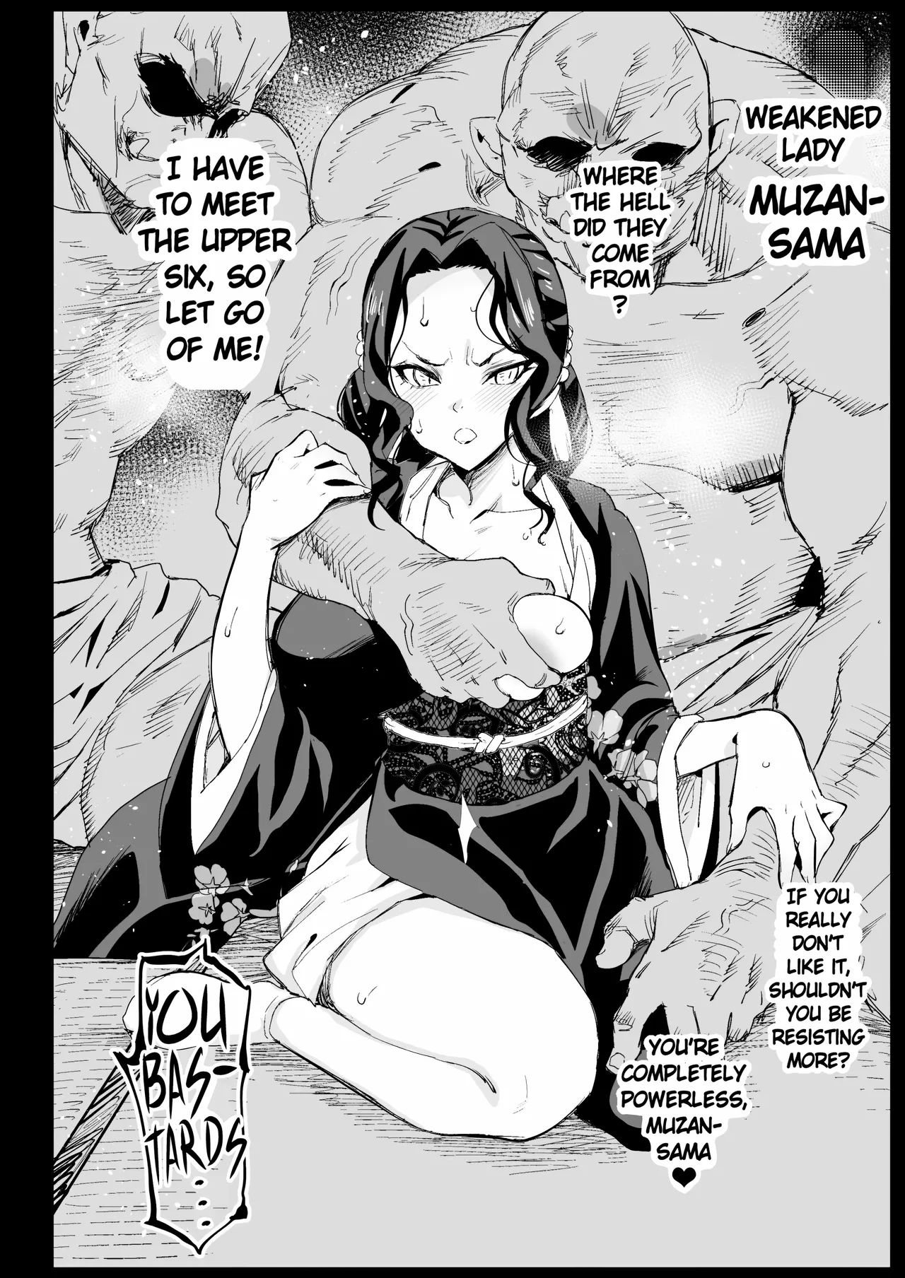 [Eromazun (Ma-kurou)] RAPE OF DEMON SLAYER 4 | Making a Mess of Lady Muzan-sama (Kimetsu no Yaiba) [English][REDRAWN] numero di immagine  33