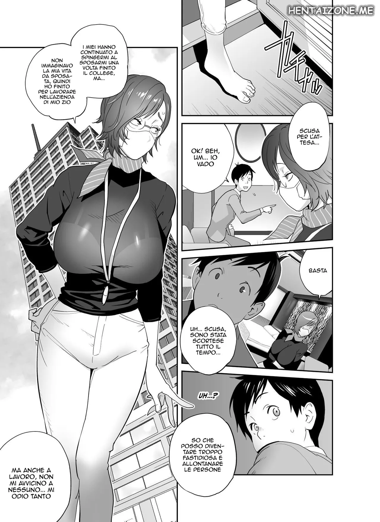 [Kotoyoshi Waiaado (Kotoyoshi Yumisuke)] Keiri no Sanpakugan Kyonyuu Kurosuu-san no Sugao wa Dare mo Shiranai | La Germofobica [Italian] 12eme image