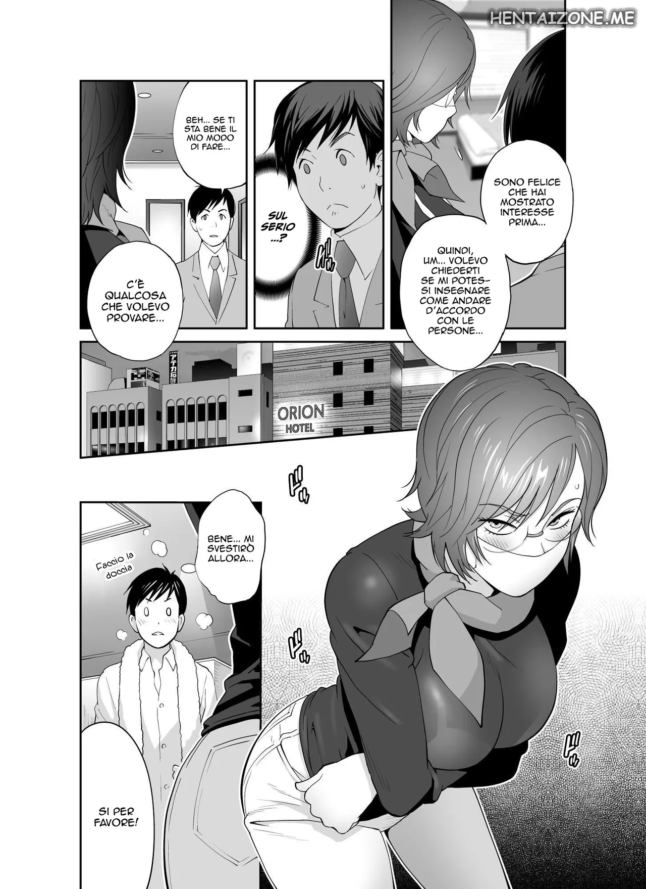 [Kotoyoshi Waiaado (Kotoyoshi Yumisuke)] Keiri no Sanpakugan Kyonyuu Kurosuu-san no Sugao wa Dare mo Shiranai | La Germofobica [Italian] 13eme image