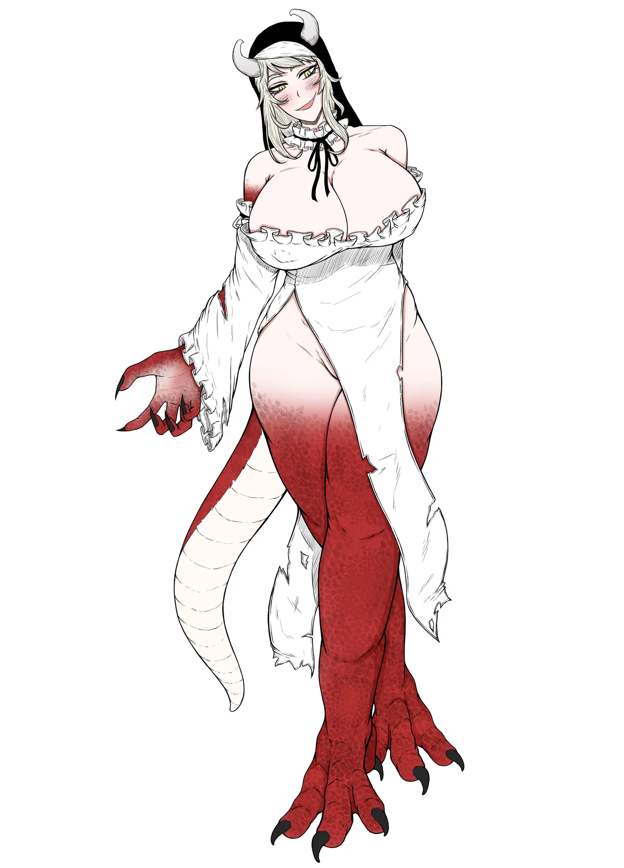 [Rui no Anagura Koubou (RuiManabu)] ドスケベでおっきな魔族のシスターさんにおま〇こボディで精液を搾り取られる話 Bildnummer 2