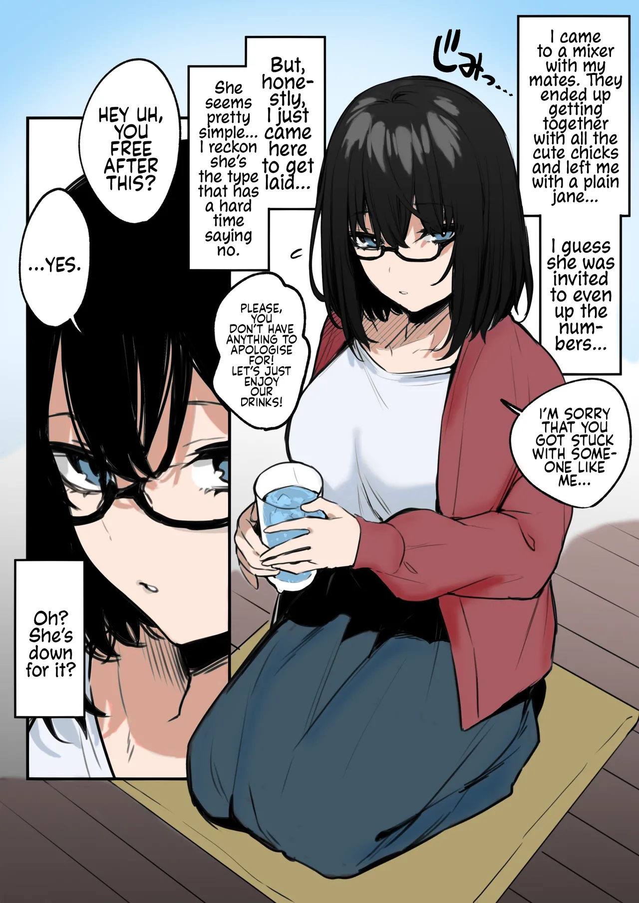 [Danimaru] Yaresou dakara toiu Riyuu de Jimi Onna o Sasotta Kekka | I Was Just Looking To Fuck, So I Called Out To This Plain Looking Chick And, Well... [English] [Mr_Person] [Colorized] Bildnummer 1