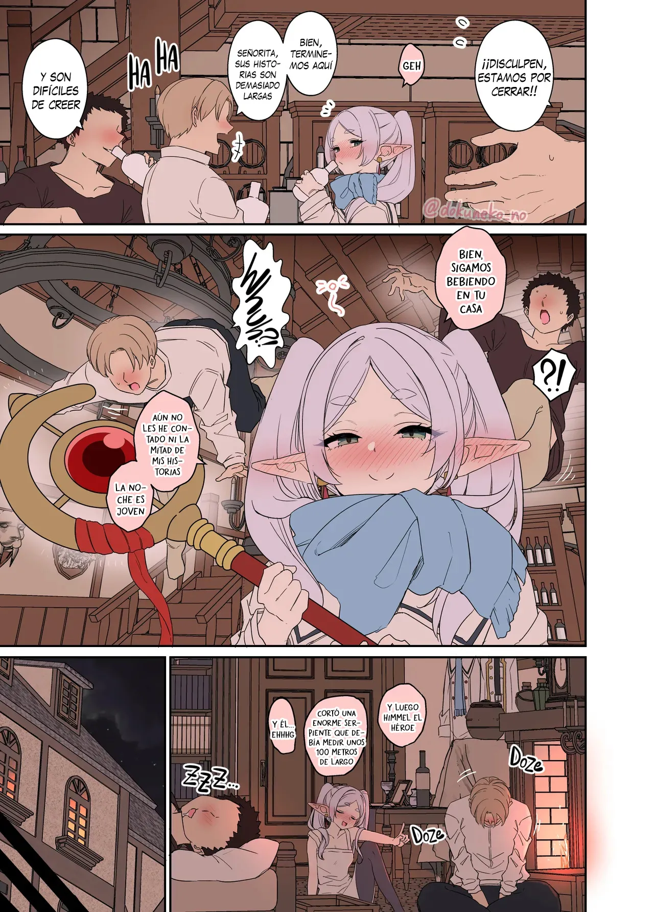 [Dokuneko Noil] Frieren ni Warui Koto o Suru Hanashi - Frieren Tiene una Mala Noche (Sousou no Frieren) [Español] [Traducciones necesarias] [Sin Censura] 画像番号 3