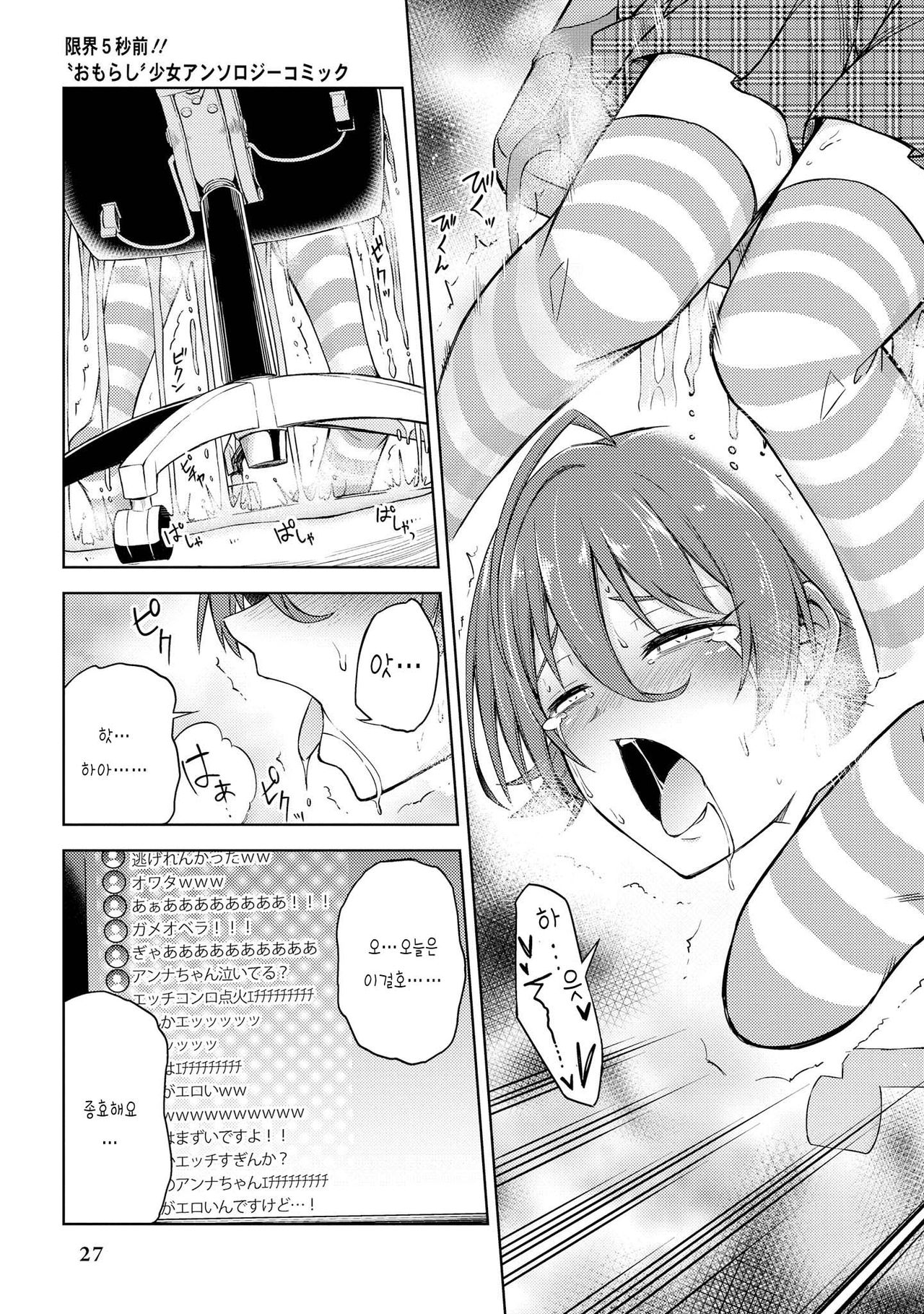 [Nadaka Harutsugu] EneDri Nonde Tsuyotsuyo Play!? | 에너지 드링크 마시고 아슬아슬 플레이!? (Genkai 5-byou Mae! "Omorashi" Shoujo Anthology Comic) [Korean] [몰길] numero di immagine  29