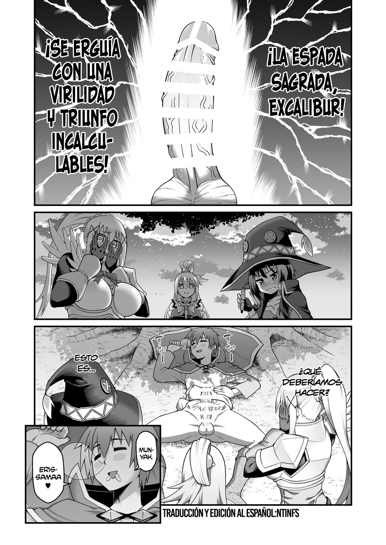 [Gekidan☆Onigashima (Simayuu, Oniyama)] Kono Dame Kishi ni Seiken o!! | ¡¡Dale esa lujuriosa espada a esta paladín inútil!! (Kono Subarashii Sekai ni Syukufuku o!) [Spanish] [NTINFS] [Digital] numero di immagine  2