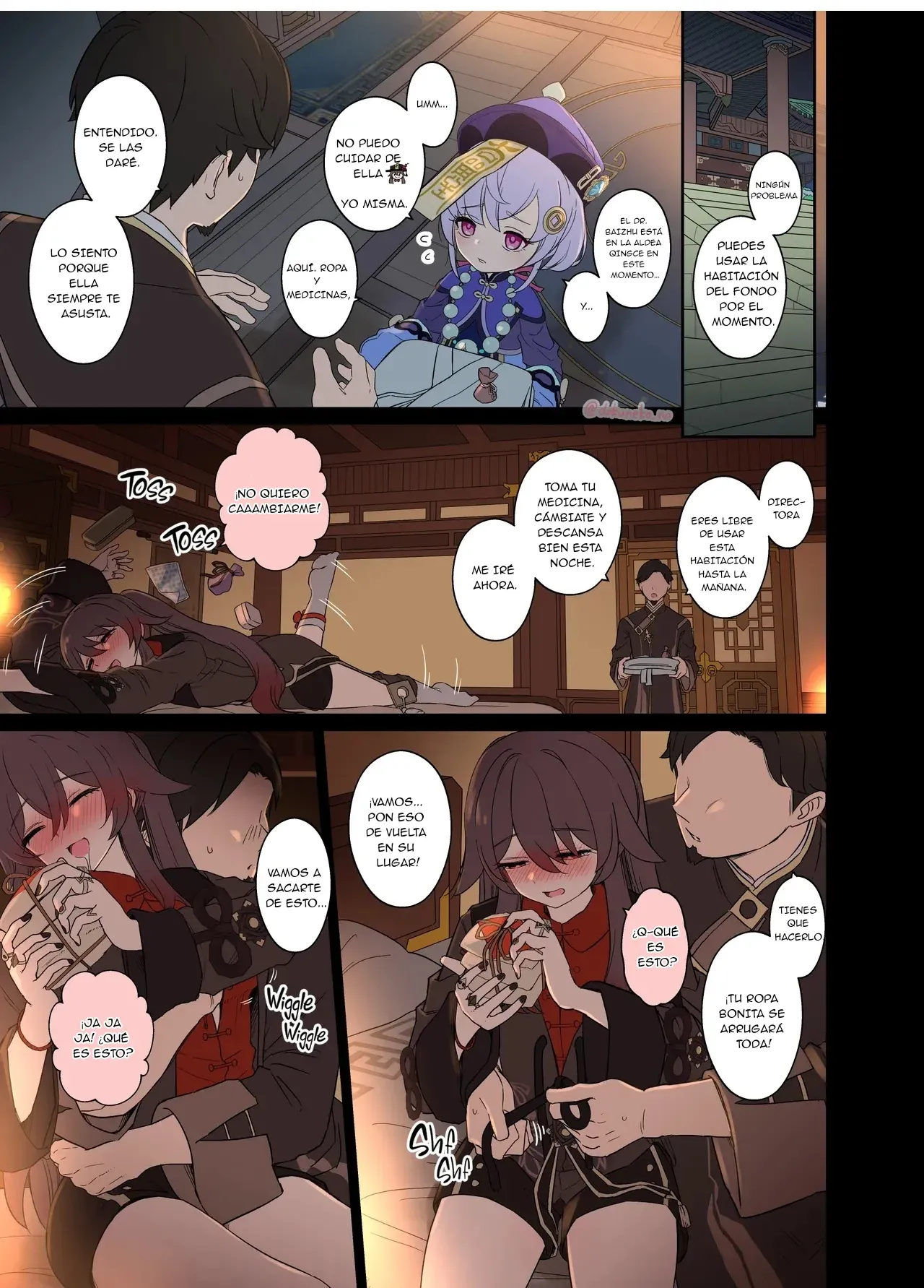 [Dokuneko Noil] Hu Tao ni Warui Koto o Suru no Hanashi (Zenpen)｜Hu Tao Tiene Una Muy Mala Noche (Parte 1) (Genshin Impact) [Spanish] [Losteoricos = fanfisclemon] [Decensored] 画像番号 6