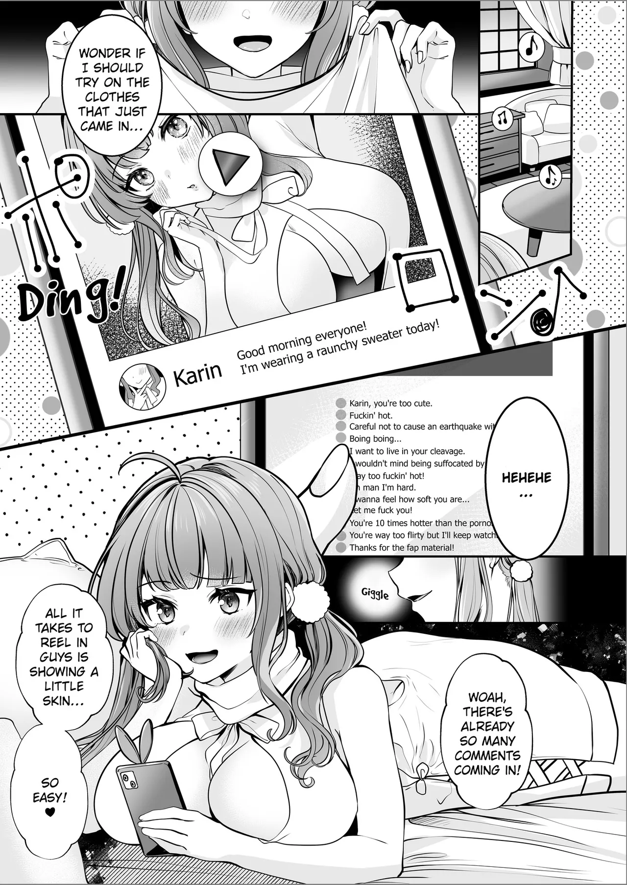 [Mittsuman] #Ero-kei Influencer Karin-chan ~Kyou wa Follower-tachi ni Okasare masu~ | Erotic Influencer Karin: Today, I'll Be Getting Fucked by My Subscribers. [English] 图片编号 2