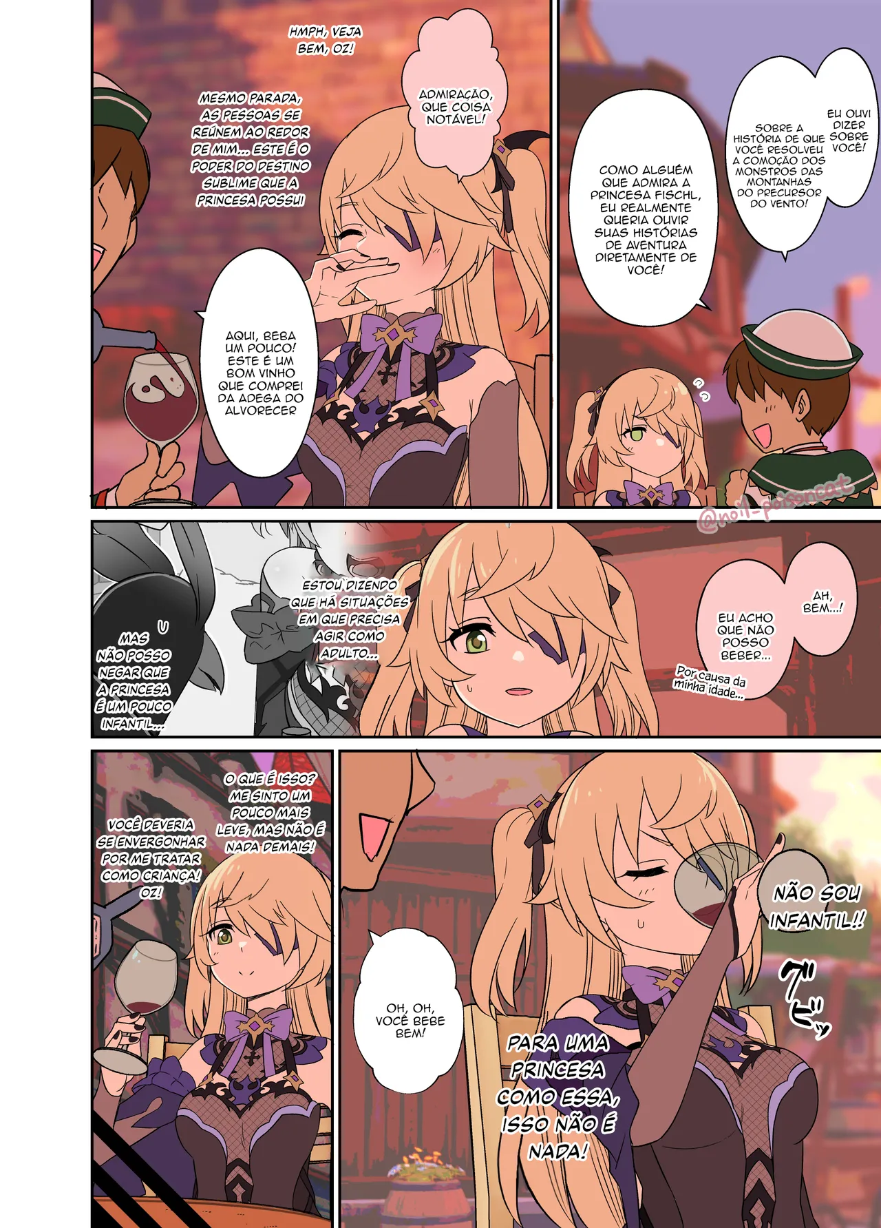 [Dokuneko Noil] Deisui Shita Fischl ni Warui Koto o Suru Hanashi | Uma história sobre fazer coisas ruins com uma Fischl bêbada (Genshin Impact) [Portuguese-BR] [Traduzindo Sozinho] image number 3