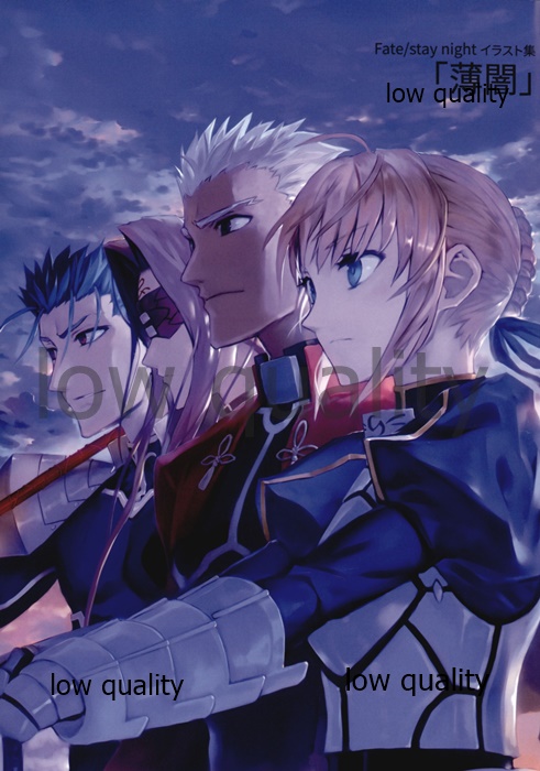 (C93) [びよんびよん堂 (bob)] Fate/stay night イラスト集 「薄闇」 (Fate/stay night) image number 1